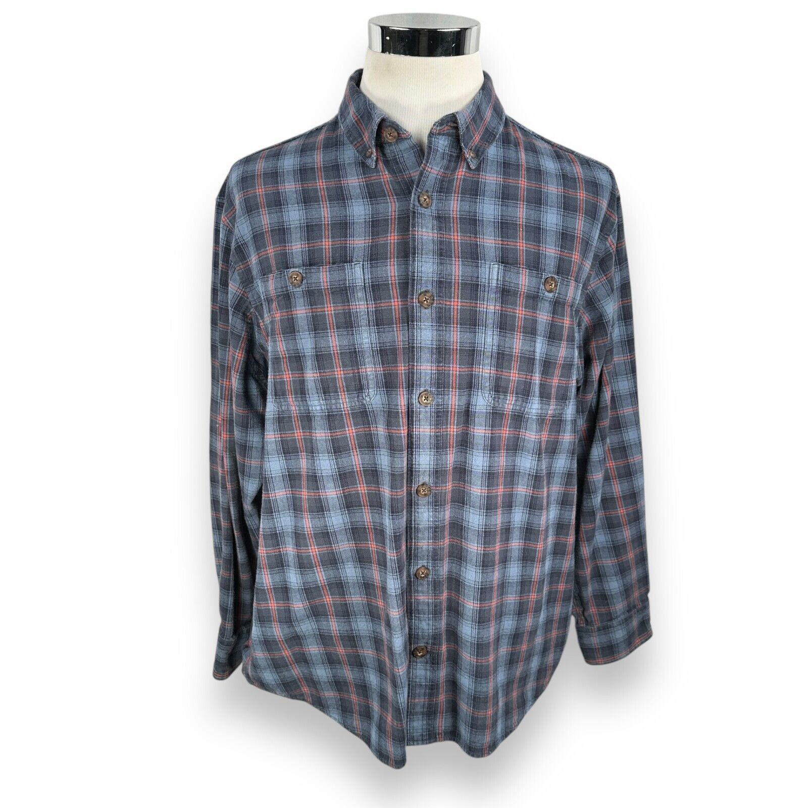 Duluth Pack Duluth Trading Thick Flannel Shirt Men's Large Heavy Blue Size US L / EU 52-54 / 3 - 1 Thumbnail