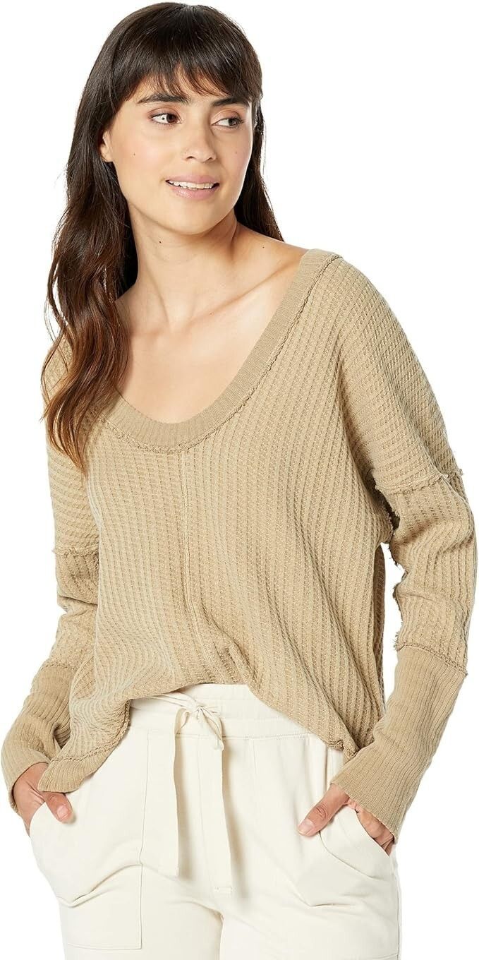 Free People Free People New Magical Thermal Top Golden Olive ( XL ) Size XL / US 12-14 / IT 48-50 - 2 Thumbnail