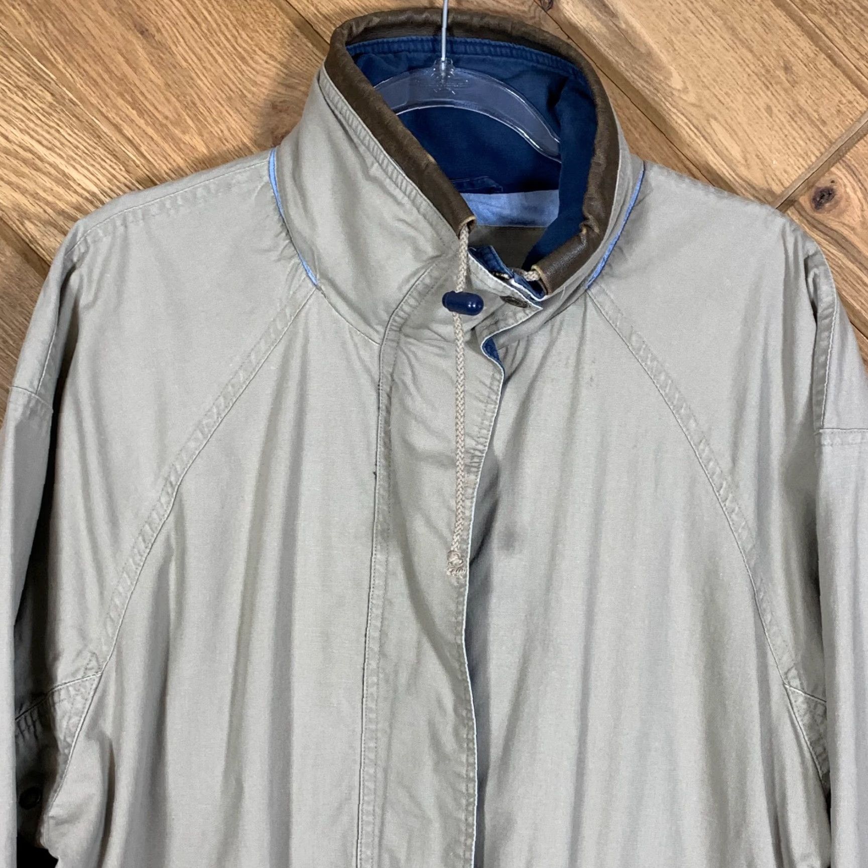 Vintage VINTAGE Climate Zone Mens Full Zip Hooded Jacket Pocket Outdoors M Beige Size US M / EU 48-50 / 2 - 2 Thumbnail