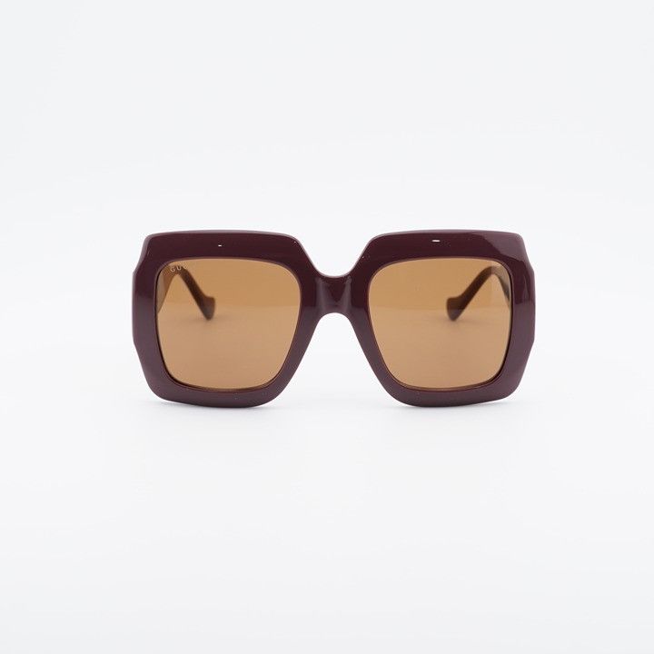 Gucci Gucci GG1022S 007 Sunglasses Brown Square Frame Size ONE SIZE - 2 Thumbnail