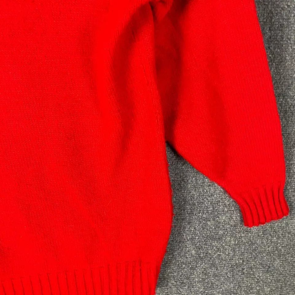 Vintage Croquet Sweater Women's Large Cowl Neck Red Knit L Size L / US 10 / IT 46 - 3 Thumbnail