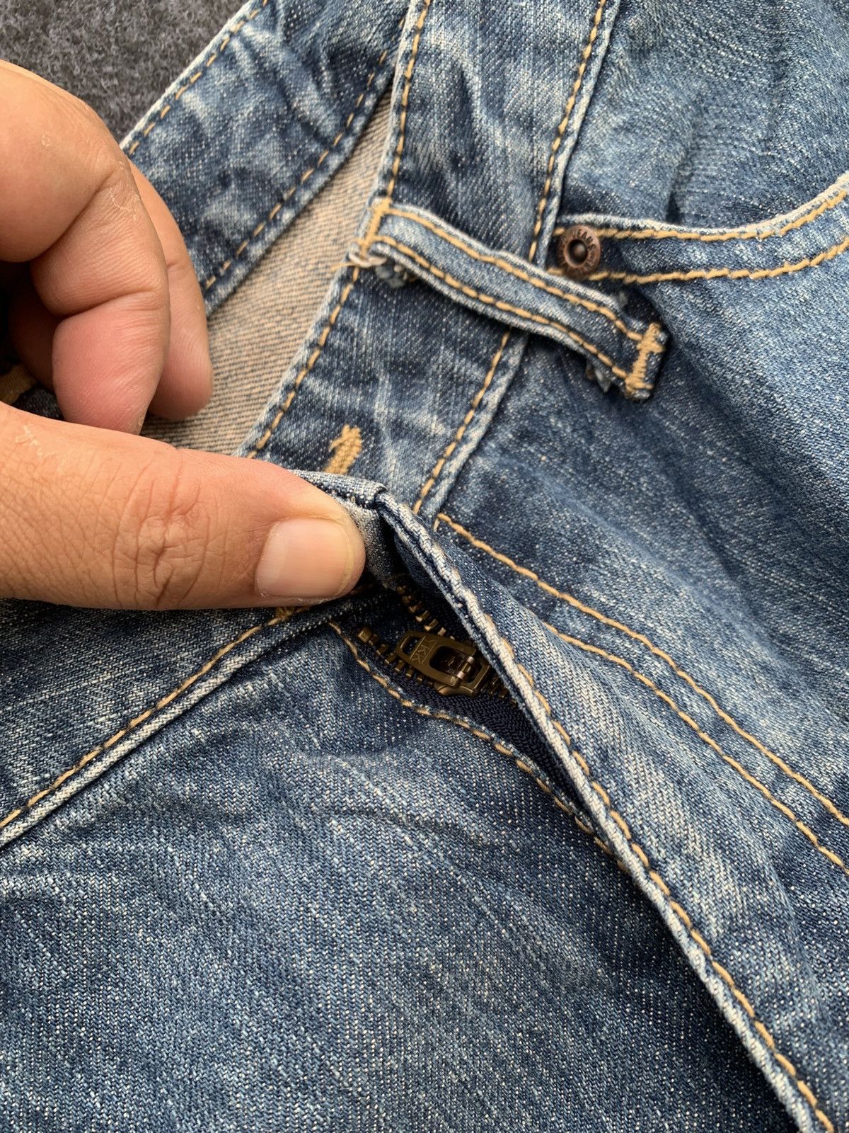 Japanese Brand Rare Semi Flare Back Rush Jeans | Iconic Look Size US 30 / EU 46 - 4 Thumbnail