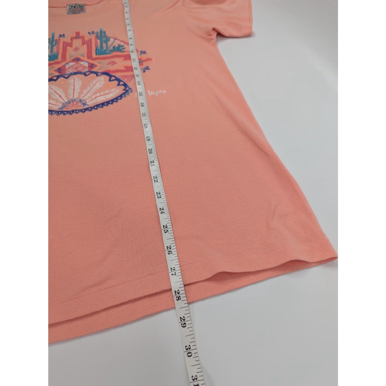 Vintage VINTAGE Las Vegas Southwest Aztec T-Shirt Nike Size M Pink Crew Neck Short Sleeve Oneita Power-T Mens Regular Graphic Print Stitch All Seasons 90s Size US M / EU 48-50 / 2 - 5 Thumbnail