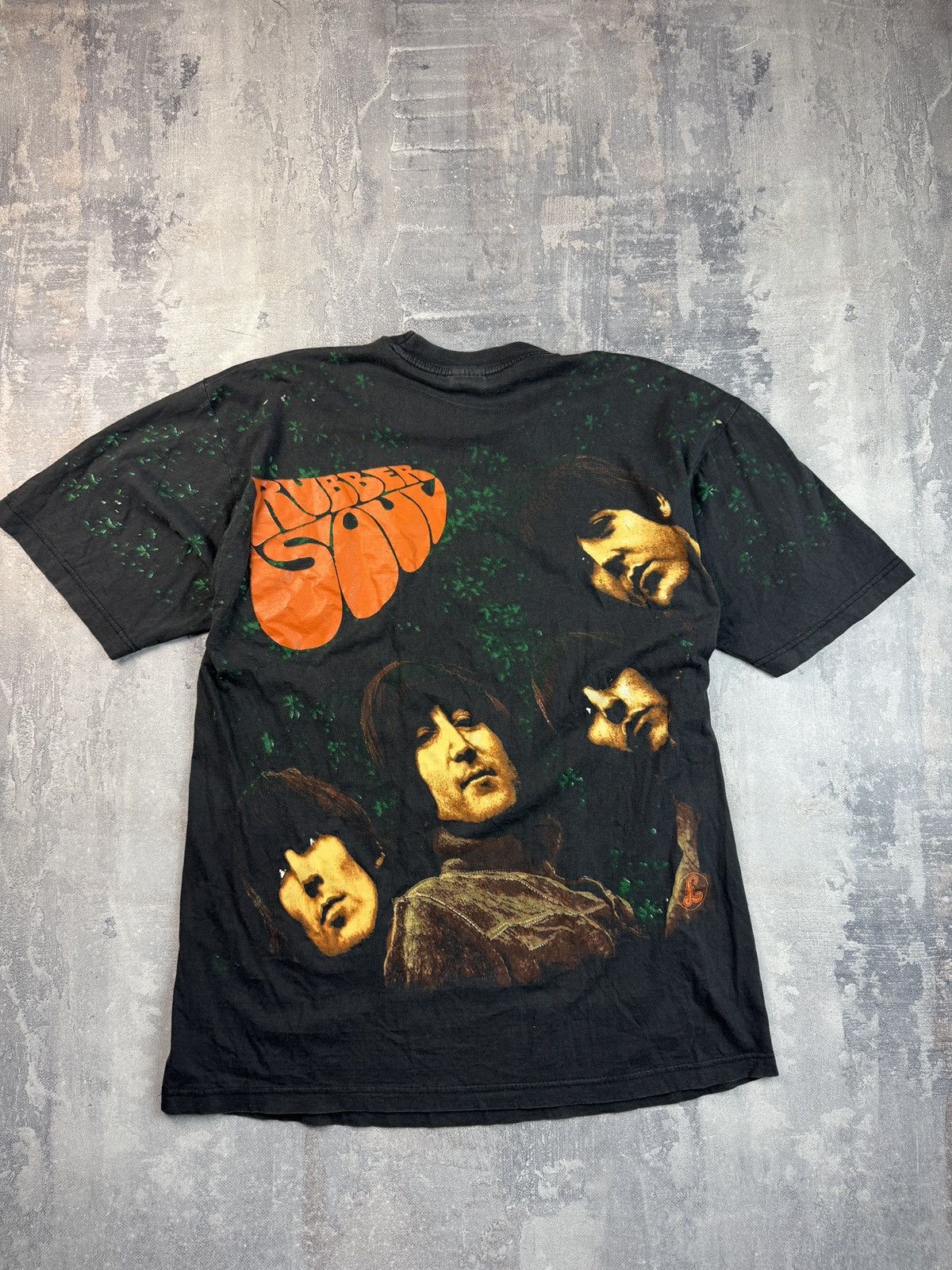 Band Tees Vintage 90s The Beatles "Rubber Soul" AOP T-Shirt Size US XL / EU 56 / 4 - 6 Thumbnail