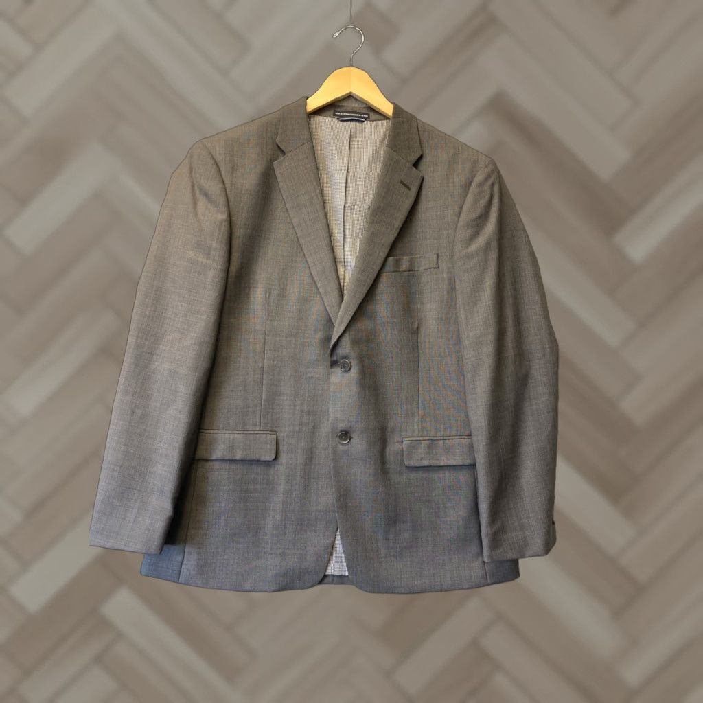 Tommy Hilfiger Tommy Hilfiger Men's Sport Coat Gray Wool Corduroy Regular Fit 42R Blazer Casual Size 42R - 1 Thumbnail