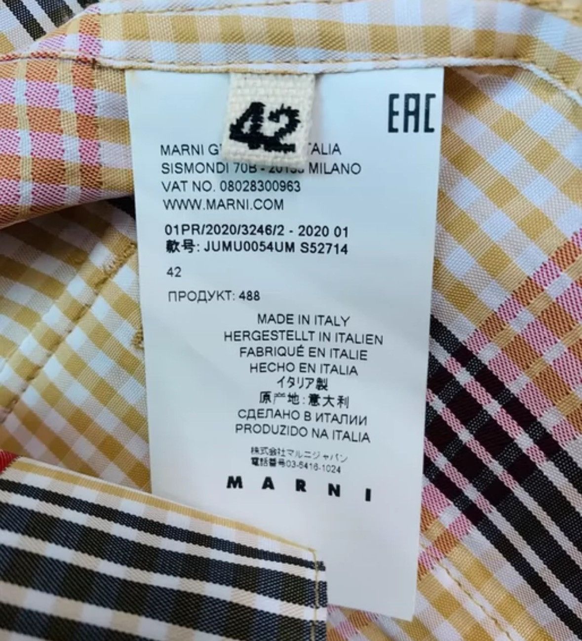 Marni MARNI SS20 fashion show plaid shirt jacket2412-Nextarrow Size US M / EU 48-50 / 2 - 5 Thumbnail