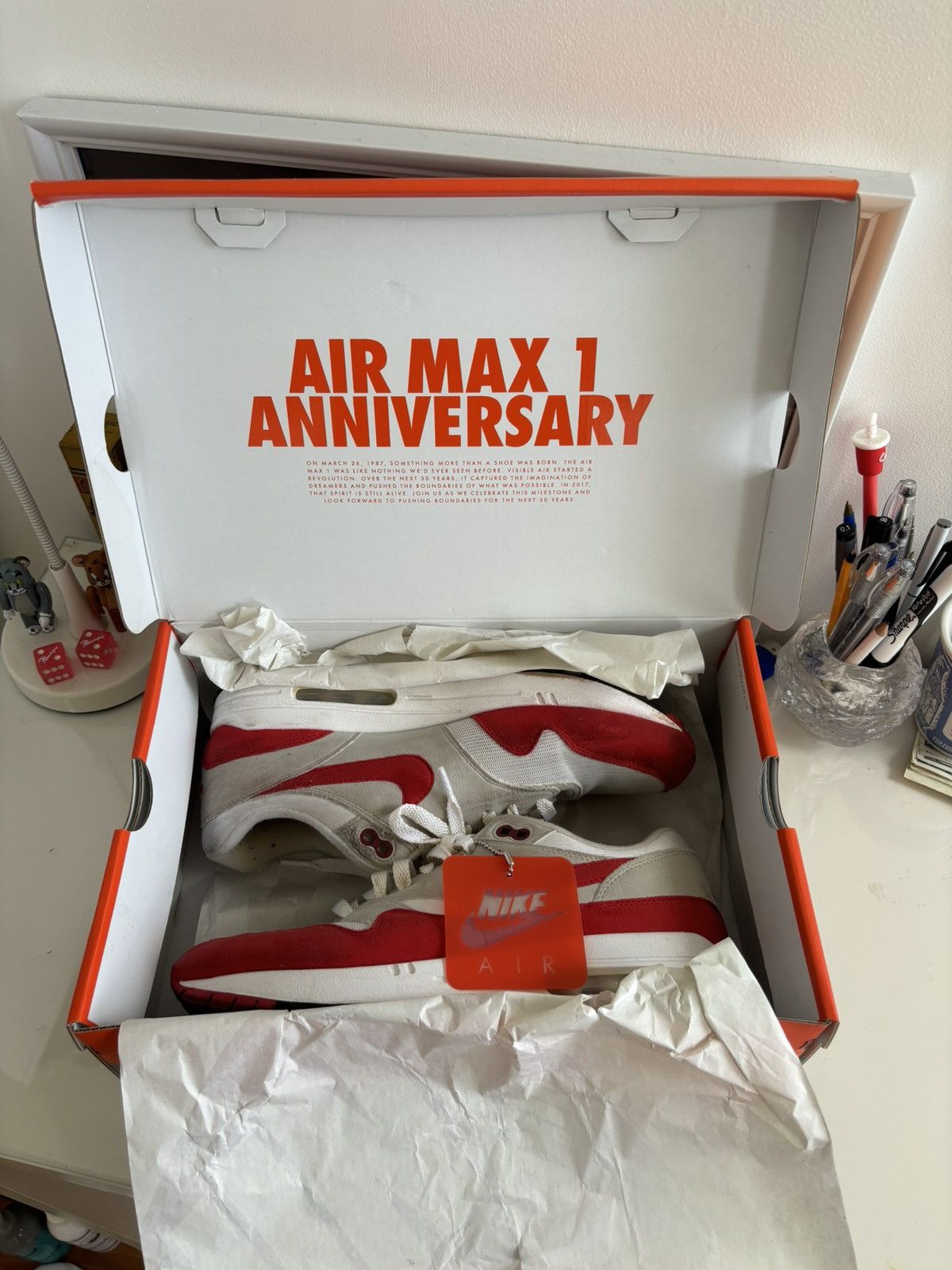 Nike Nike Air Max 1 Anniversary Red Size US 9.5 / EU 42-43 - 1 Thumbnail
