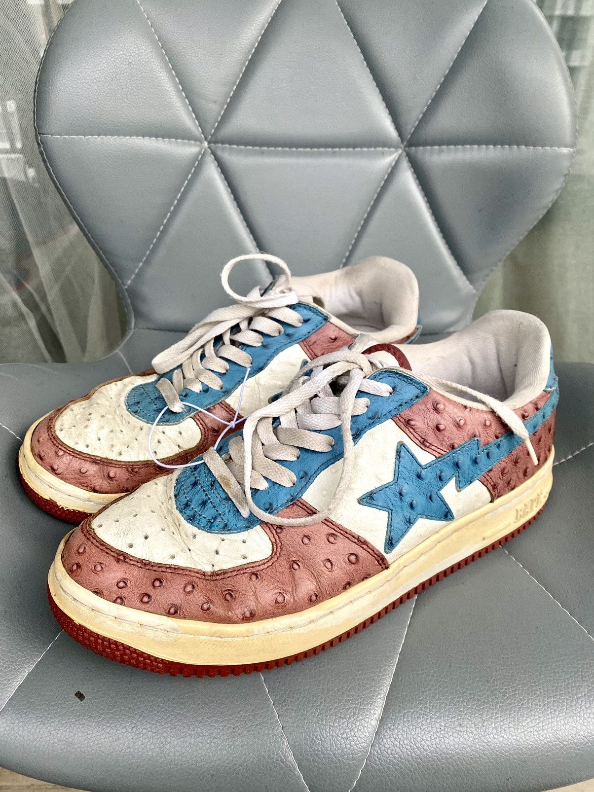 Bape Vintage Bapesta Ostrich Leather Size US 9.5 / EU 42-43 - 1 Thumbnail