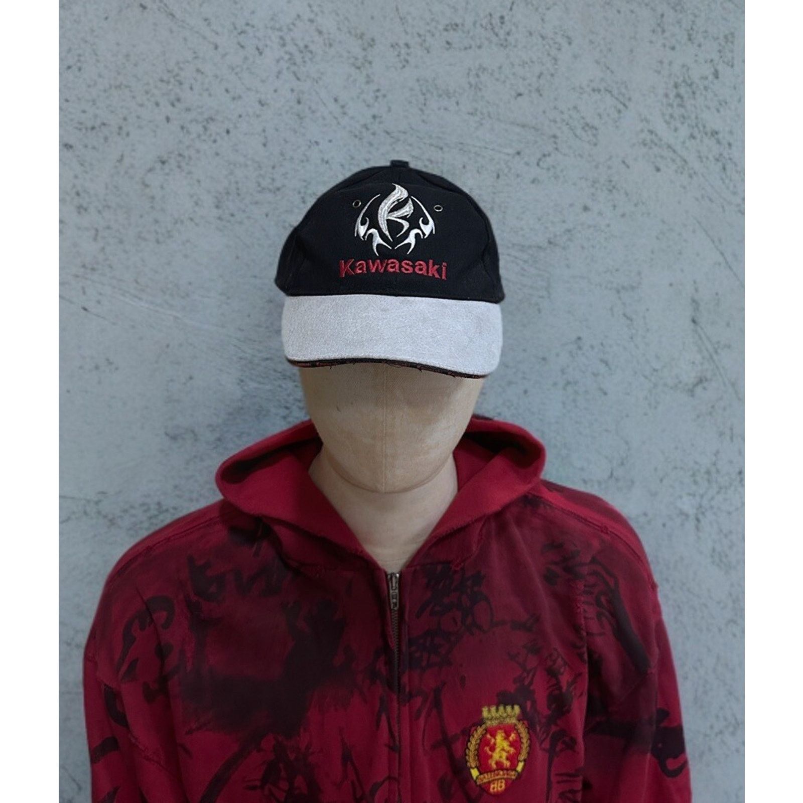 Vintage Vintage 90’s Kawasaki Motorcycle Racing Men’s Baseball Cap Size ONE SIZE - 1 Thumbnail