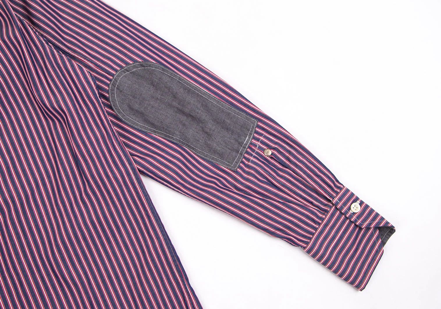 Junya Watanabe Striped Panel Shirt in Navy and Red, Size XS Size US XS / EU 42 / 0 - 13 Thumbnail