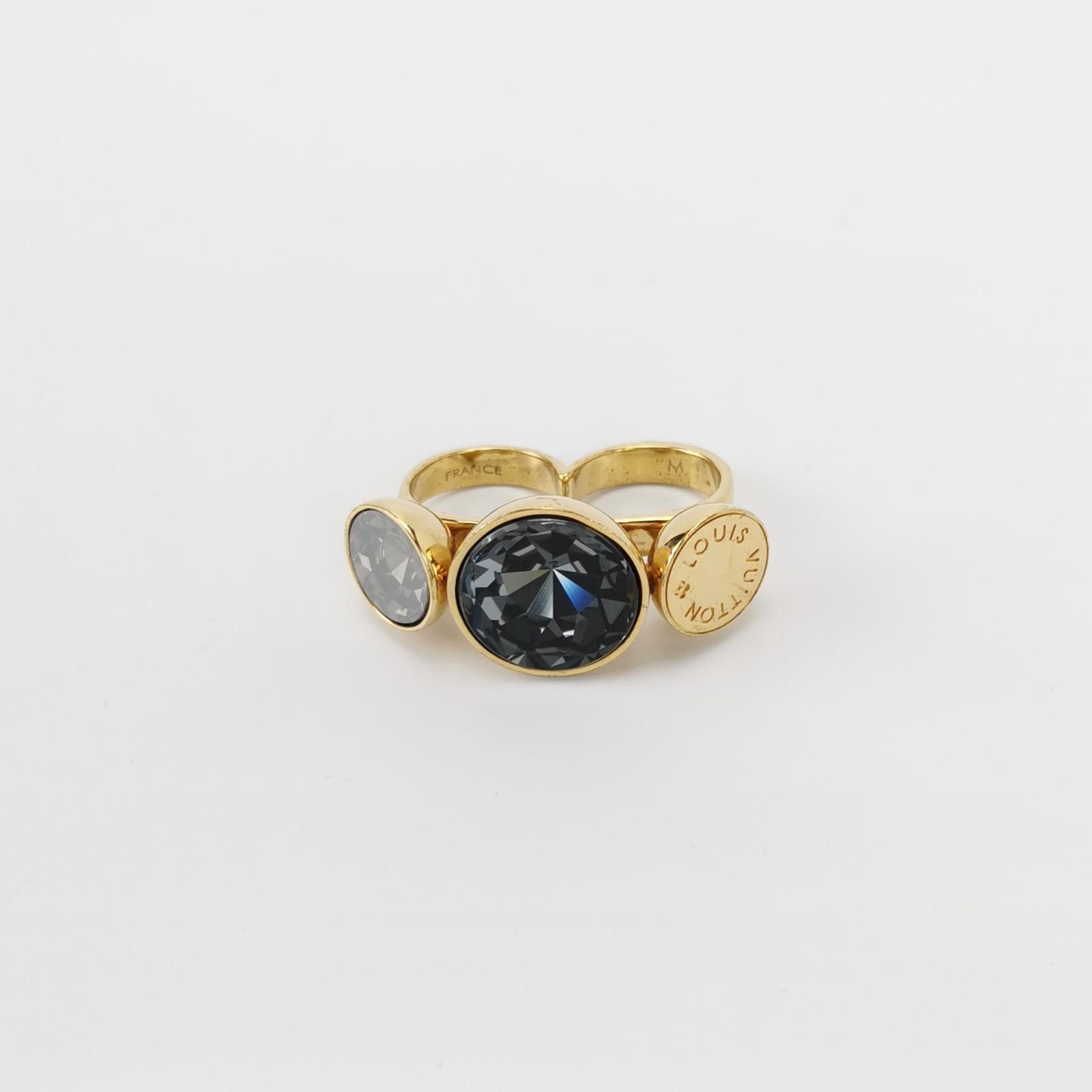 Louis Vuitton Louis Vuitton (LV) Crystal inlaid letter engraved ring size Size ONE SIZE - 2 Thumbnail