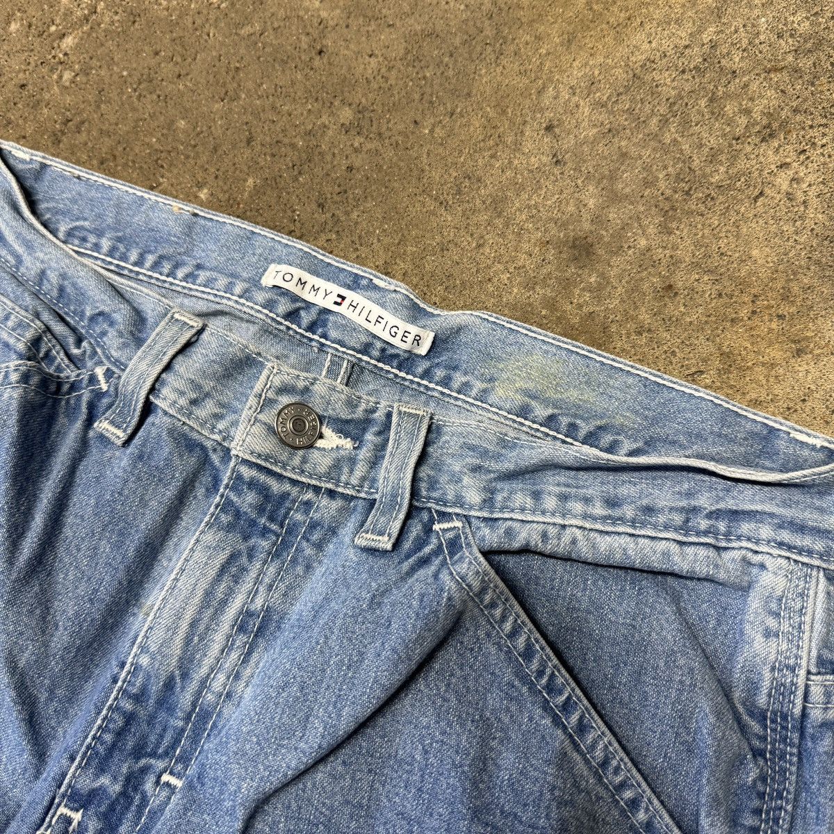 Vintage Tommy Jeans Faded Light Wash Baggy Jeans Grunge Skater Size US 28 / EU 44 - 11 Thumbnail