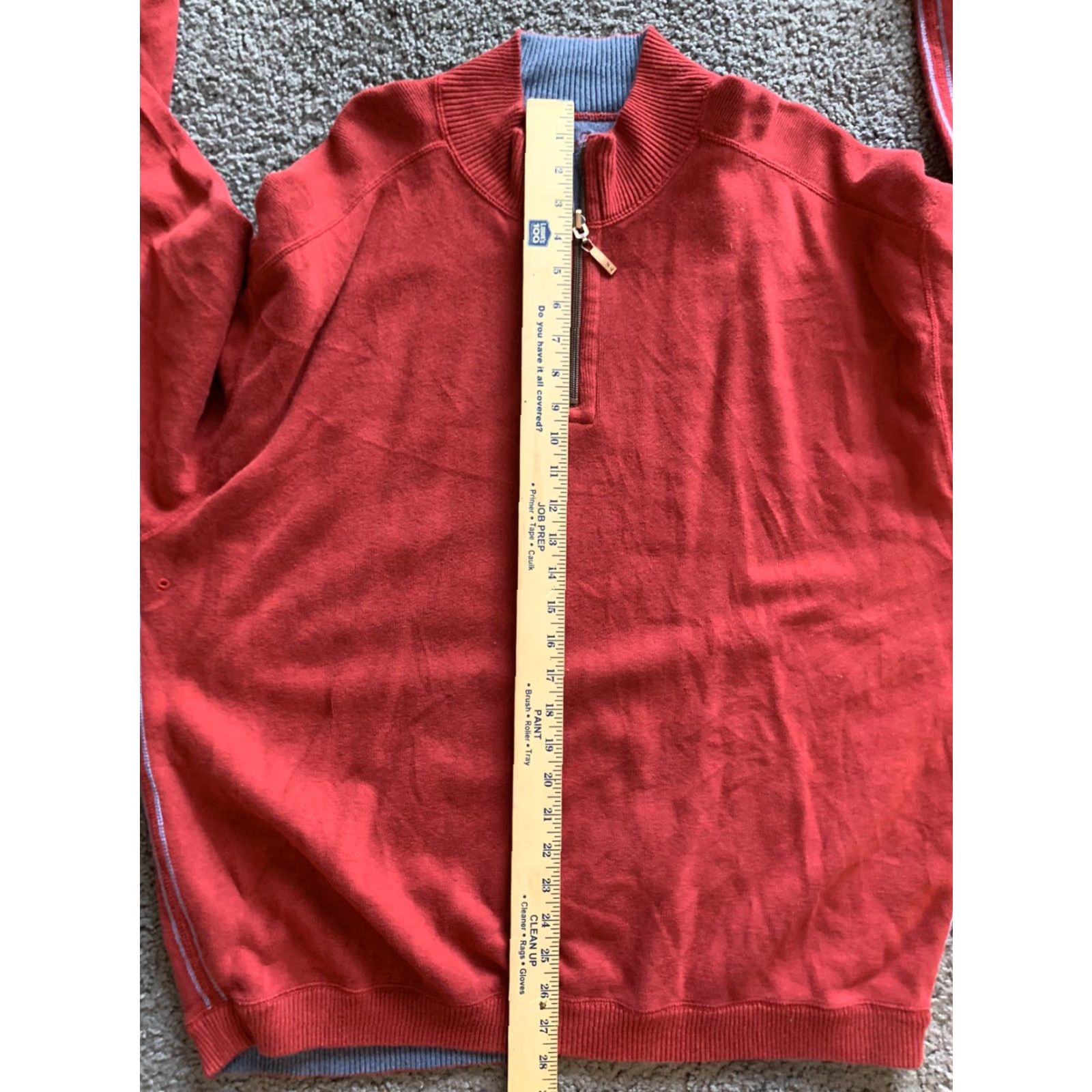 Tommy Bahama Tommy Bahama Sweatshirt Men XL Maroon Quarter Zip Long Sleeve Pullover Embroidered Logo Size US XL / EU 56 / 4 - 5 Thumbnail