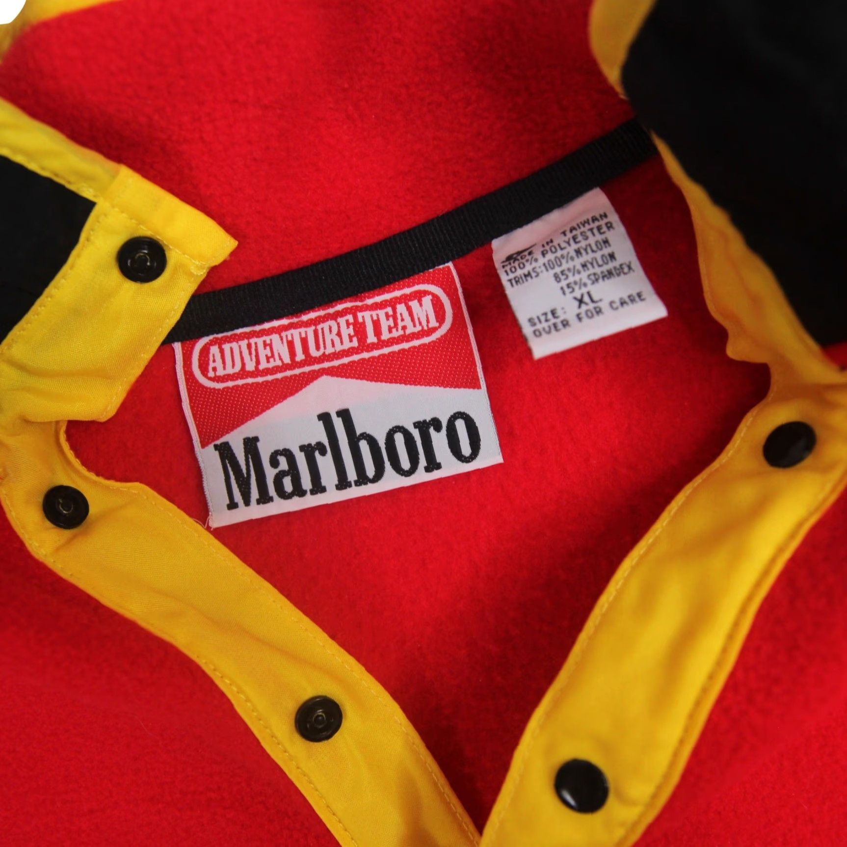 Marlboro VINTAGE Marlboro Mens XL Snap T Fleece Red Shirt Pullover 9/10 Mens XL Red Size US XL / EU 56 / 4 - 4 Thumbnail