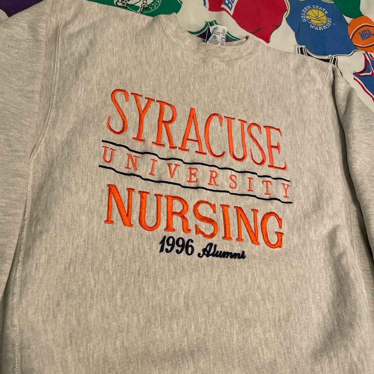 Champion × NCAA × Vintage Vintage 90s USA Champion Reverse Weave Syracuse Sweatshirt Size US L / EU 52-54 / 3 - 3 Thumbnail