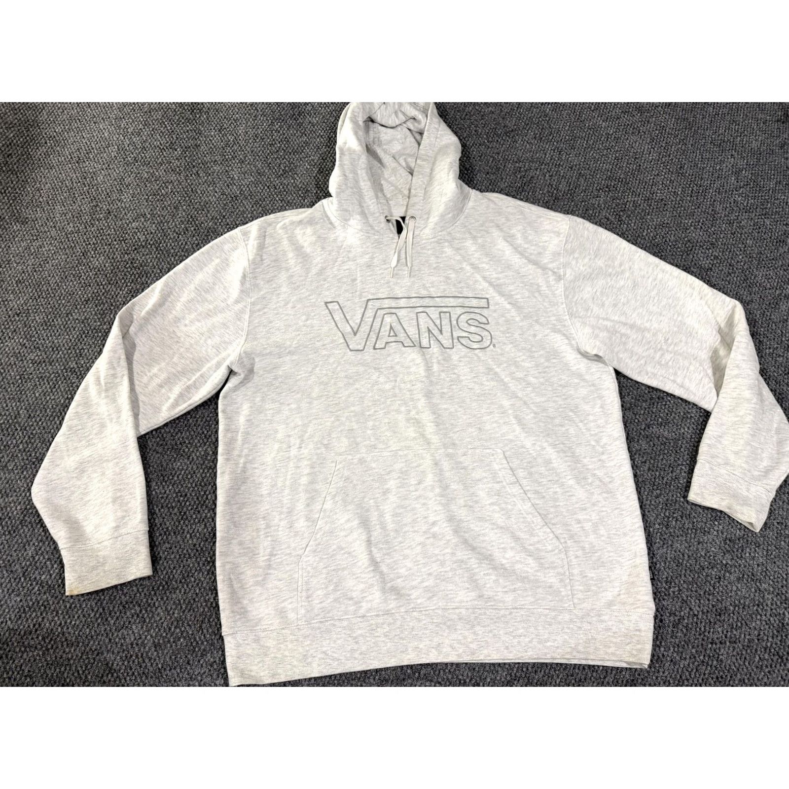 Vans VANS Hoodie Mens 2XL Gray Logo Pullover Fleece Sweatshirt Kangaroo Pocket Size US XXL / EU 58 / 5 - 2 Thumbnail