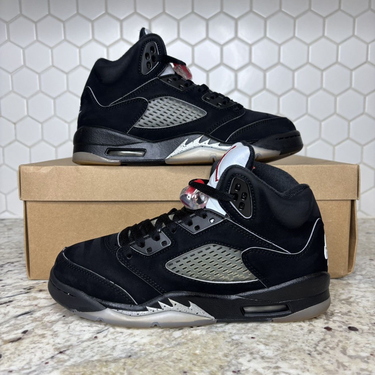 Jordan Brand Size 5.5 -Jordan 5 OG Black Metallic Reimagined CLEAN NO BOX Size US 5.5 / EU 38 - 1 Thumbnail