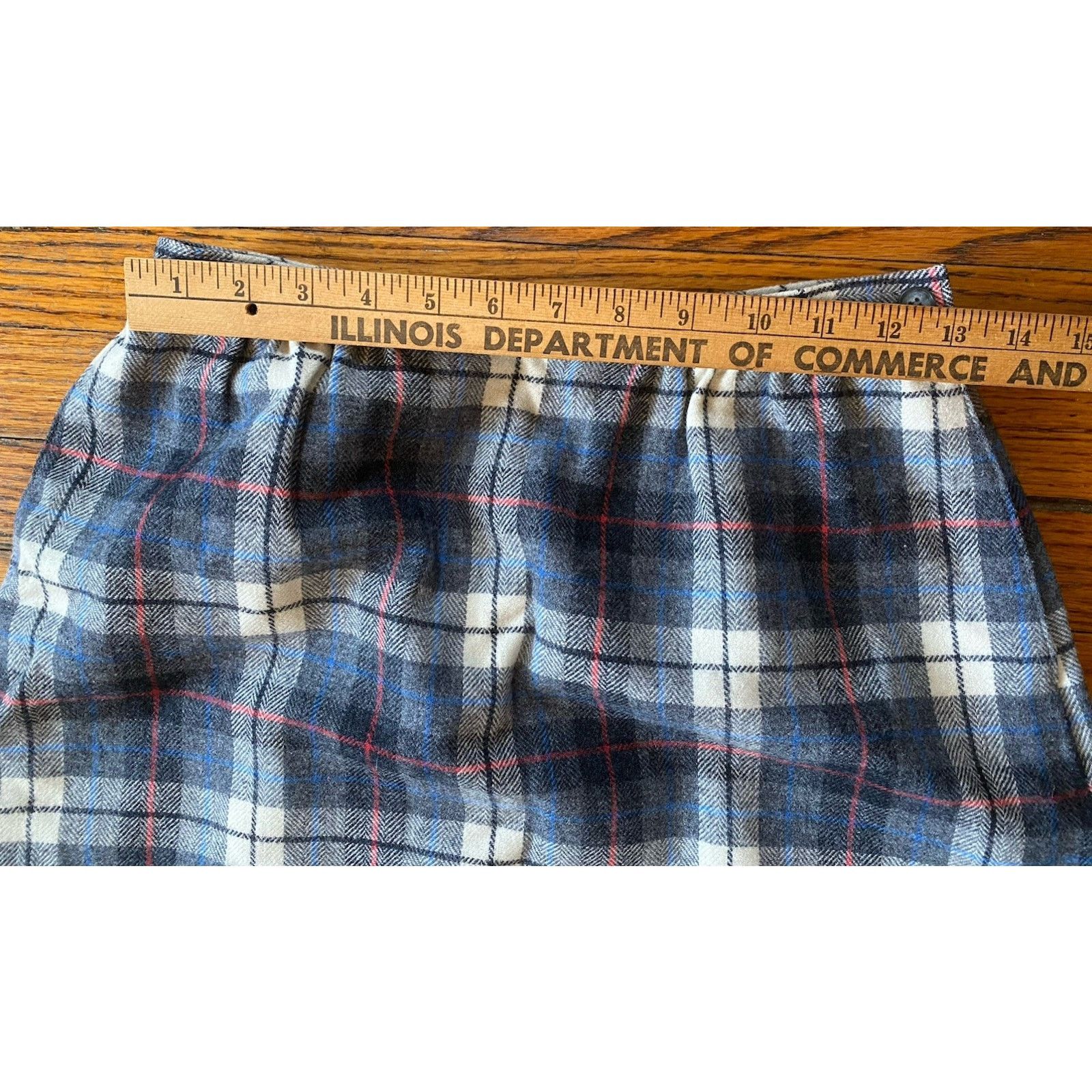 Pendleton VTG USA 60 70 Pendleton Gray Plaid Wool Lined Skirt Women 10 Size 32" / US 10 / IT 46 - 6 Thumbnail