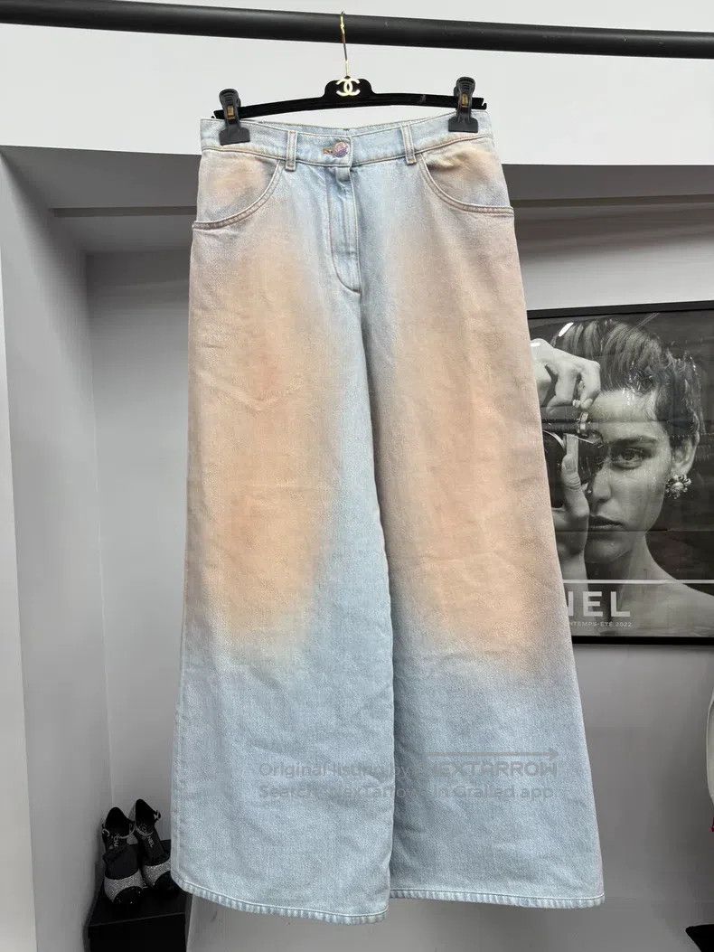 Chanel Chanel Orange gradient wide-leg jeans Size 25" / US 0 / IT 36 - 1 Thumbnail