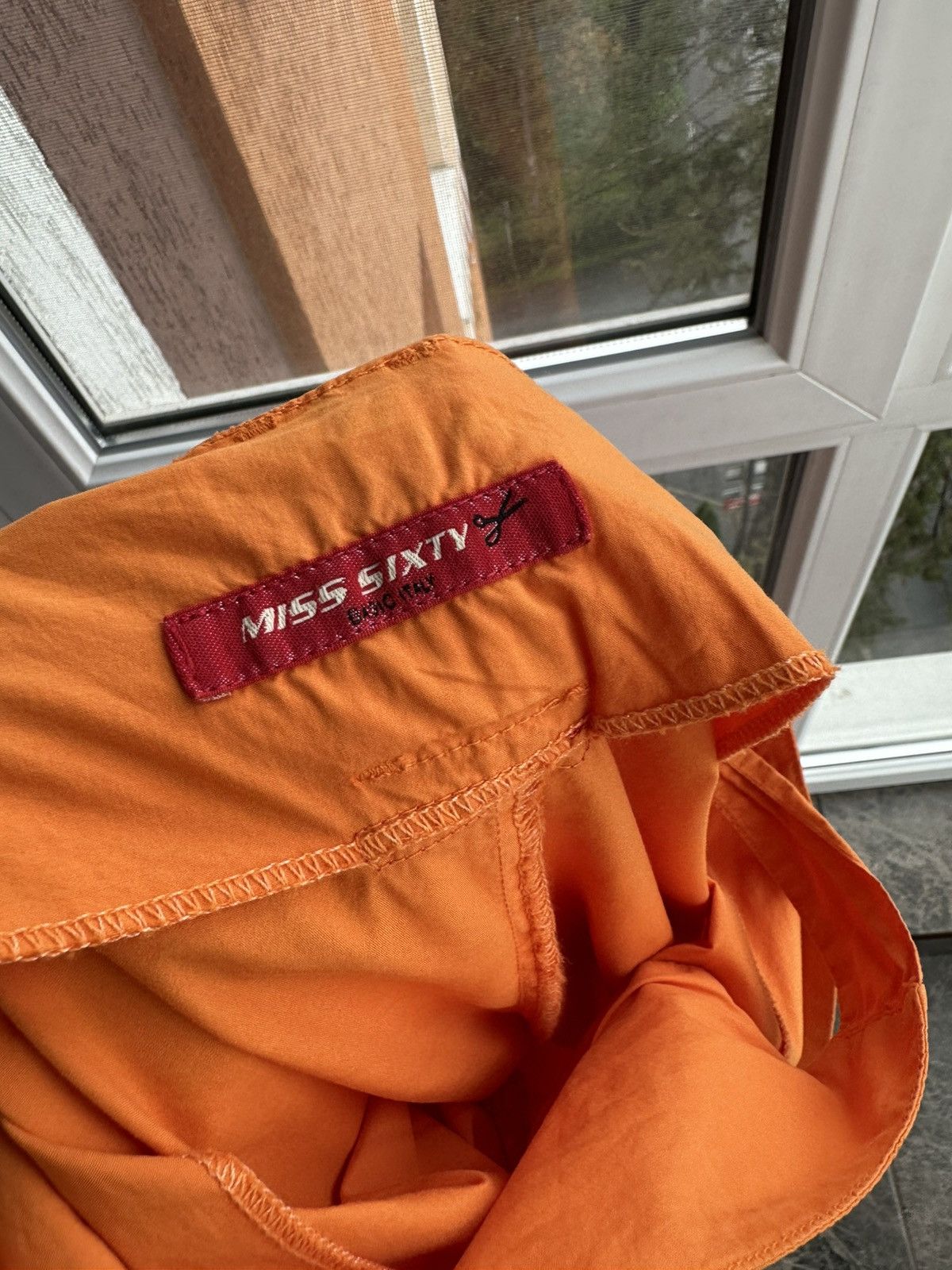 Miss Sixty Miss Sixty Orange Wrap Waist Wide Leg Pants Made in Italy Size 24" / US 00 / IT 34 - 5 Thumbnail
