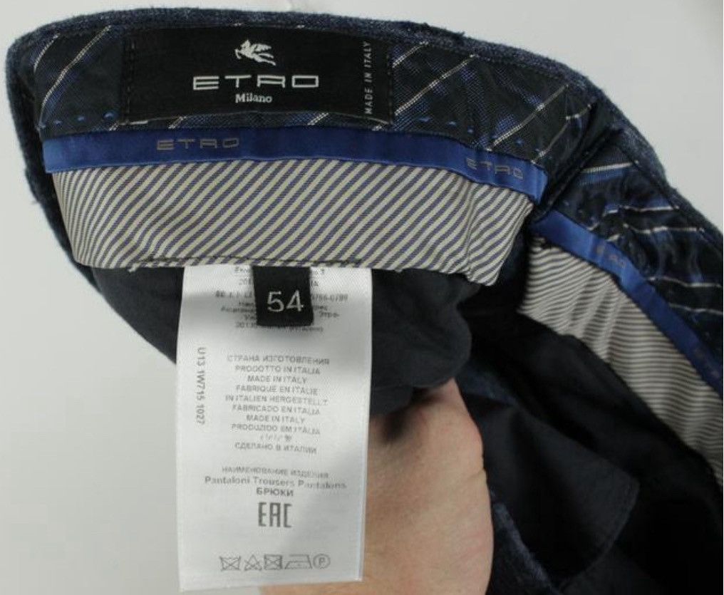 Etro etro tailored wool silk linen slim fit trousers pants Size 48L - 7 Thumbnail
