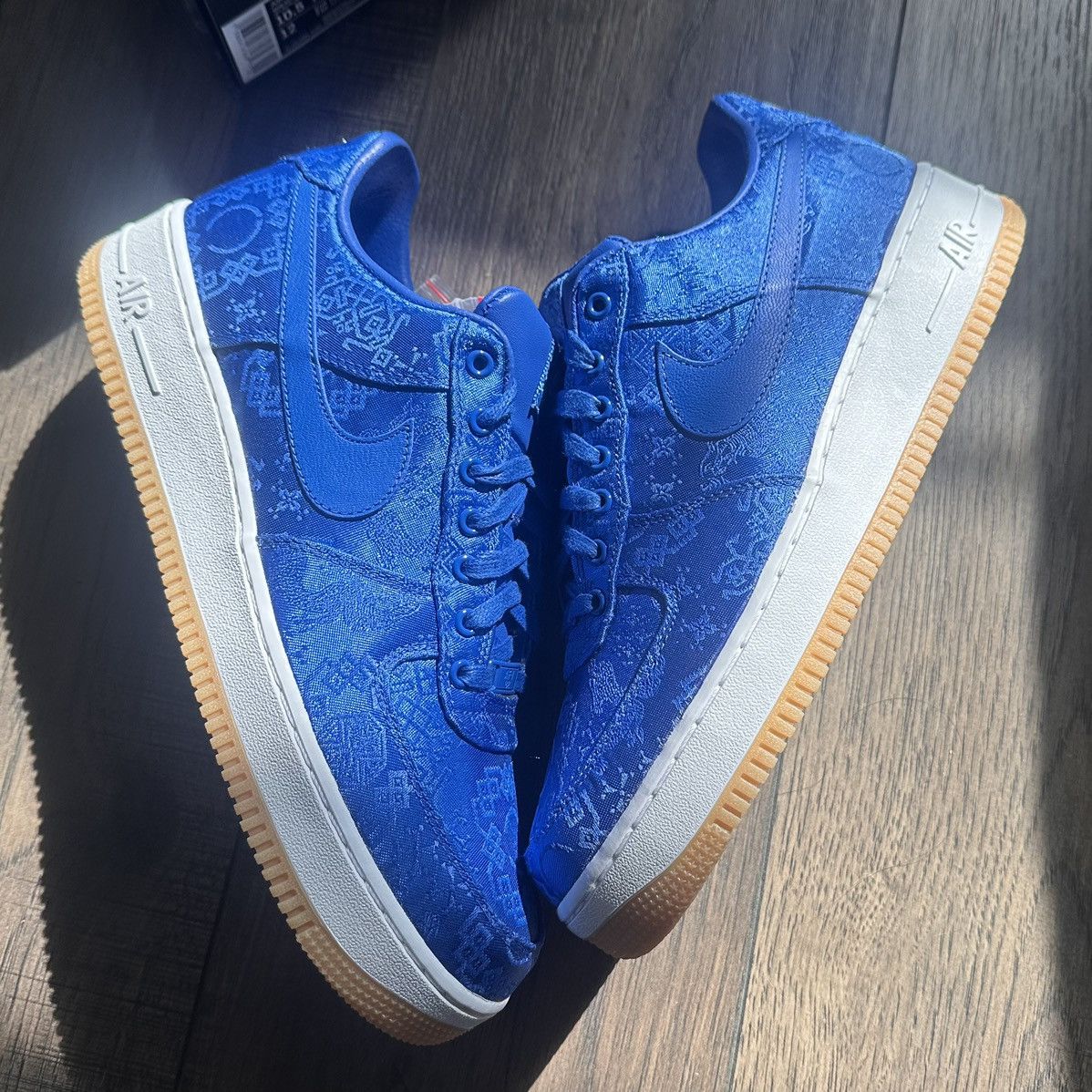 CLOT × Nike Nike Air Force 1 Low CLOT Blue Silk Sz 10.5 New DS With Box Size US 10.5 / EU 43-44 - 1 Thumbnail