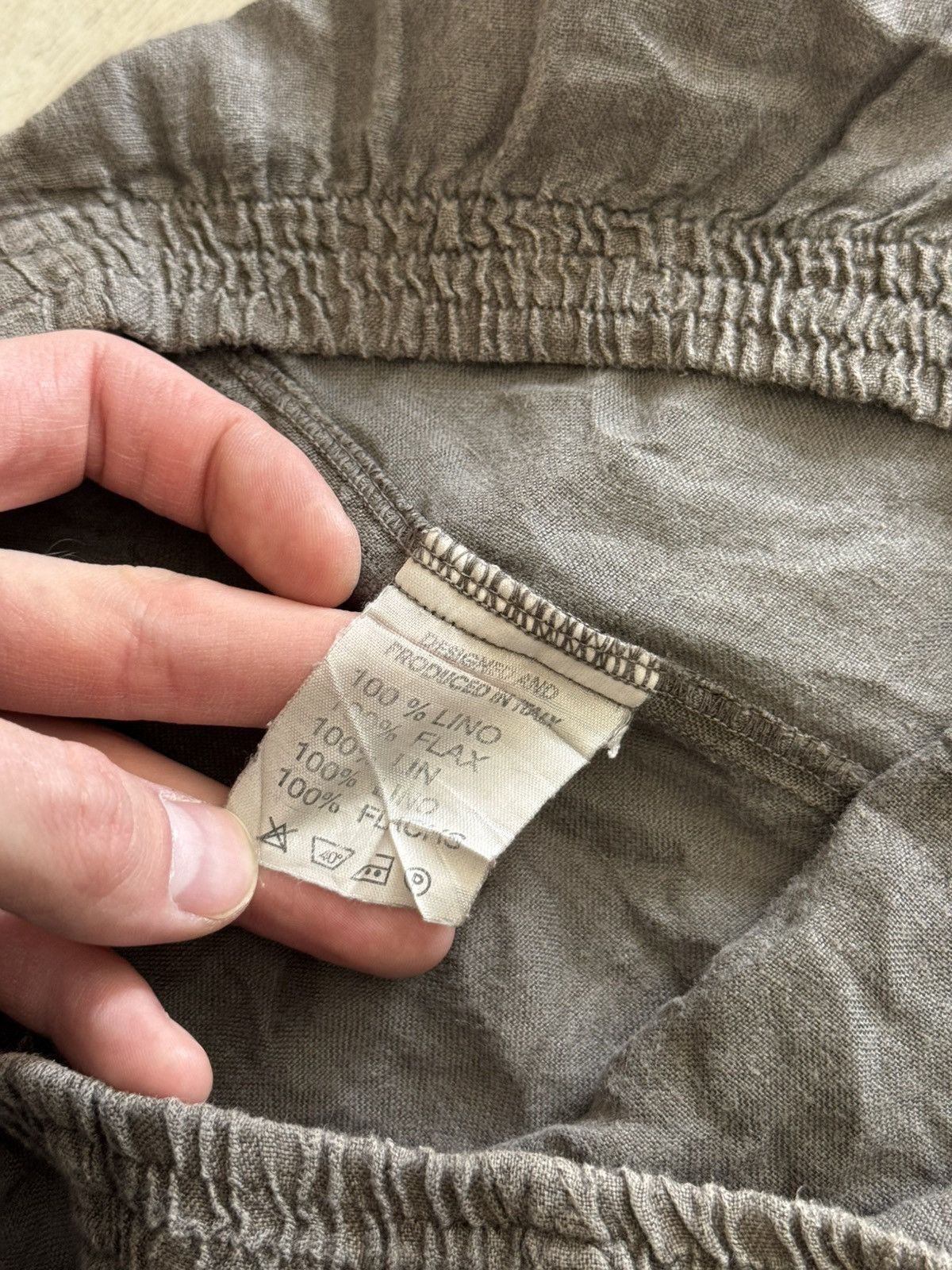 Other La Bottega Di Brunella Italy Beige Linen Cropped Pants With Size 32" / US 10 / IT 46 - 9 Thumbnail