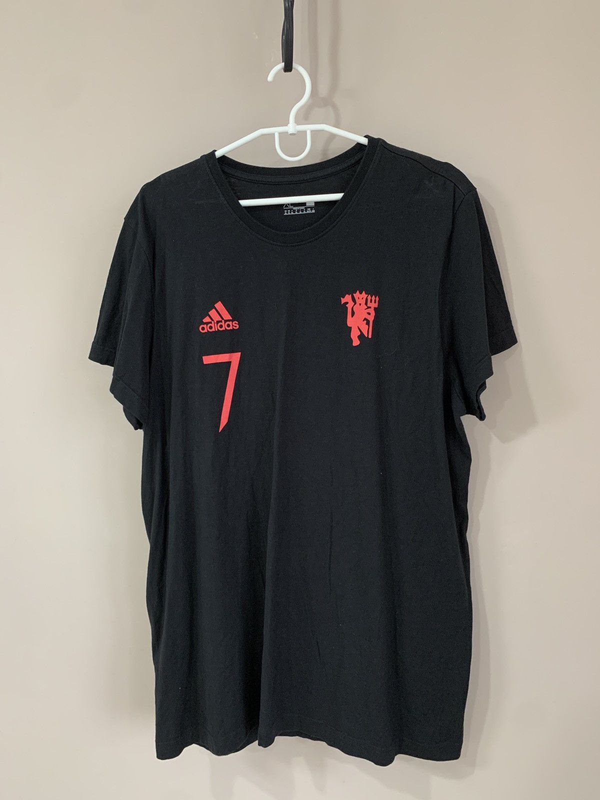 Adidas Manchester United Football T Shirt Adidas Soccer RONALDO #7 Size US XL / EU 56 / 4 - 2 Thumbnail