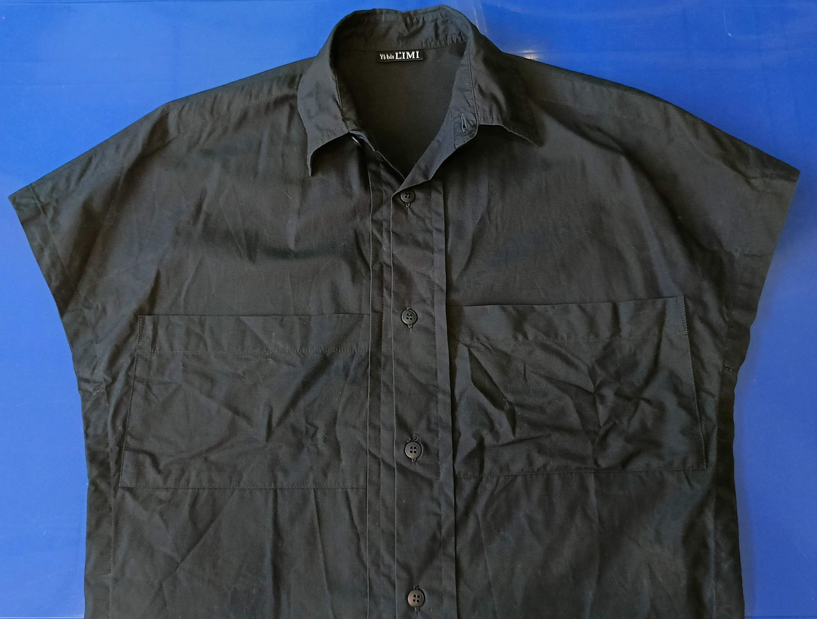 Yohji Yamamoto Yohji Yamamoto Y's bis LIMI Japan black wide shoulder shirt Size S / US 4 / IT 40 - 12 Thumbnail