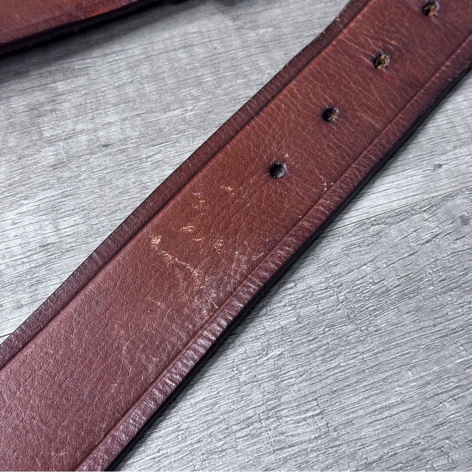 Vintage Vintage Cabela’s Brown Leather Belt Buckle Size ONE SIZE - 7 Thumbnail