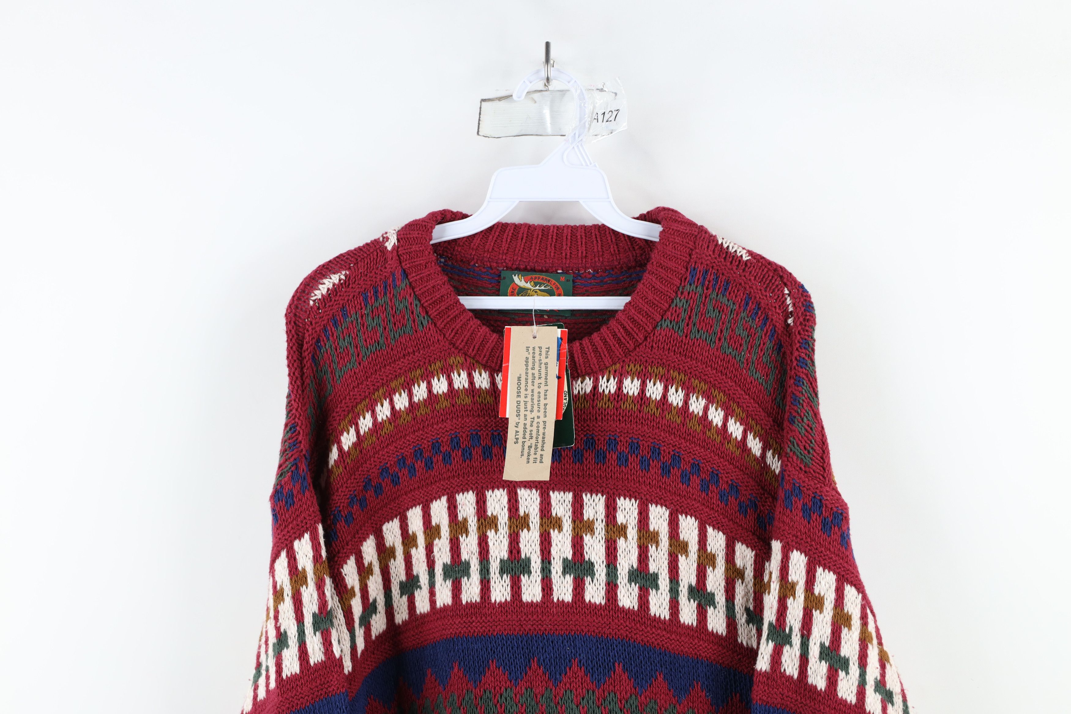 Vintage Deadstock Vintage 90s Streetwear Fair Isle Knit Sweater USA Size US M / EU 48-50 / 2 - 2 Thumbnail