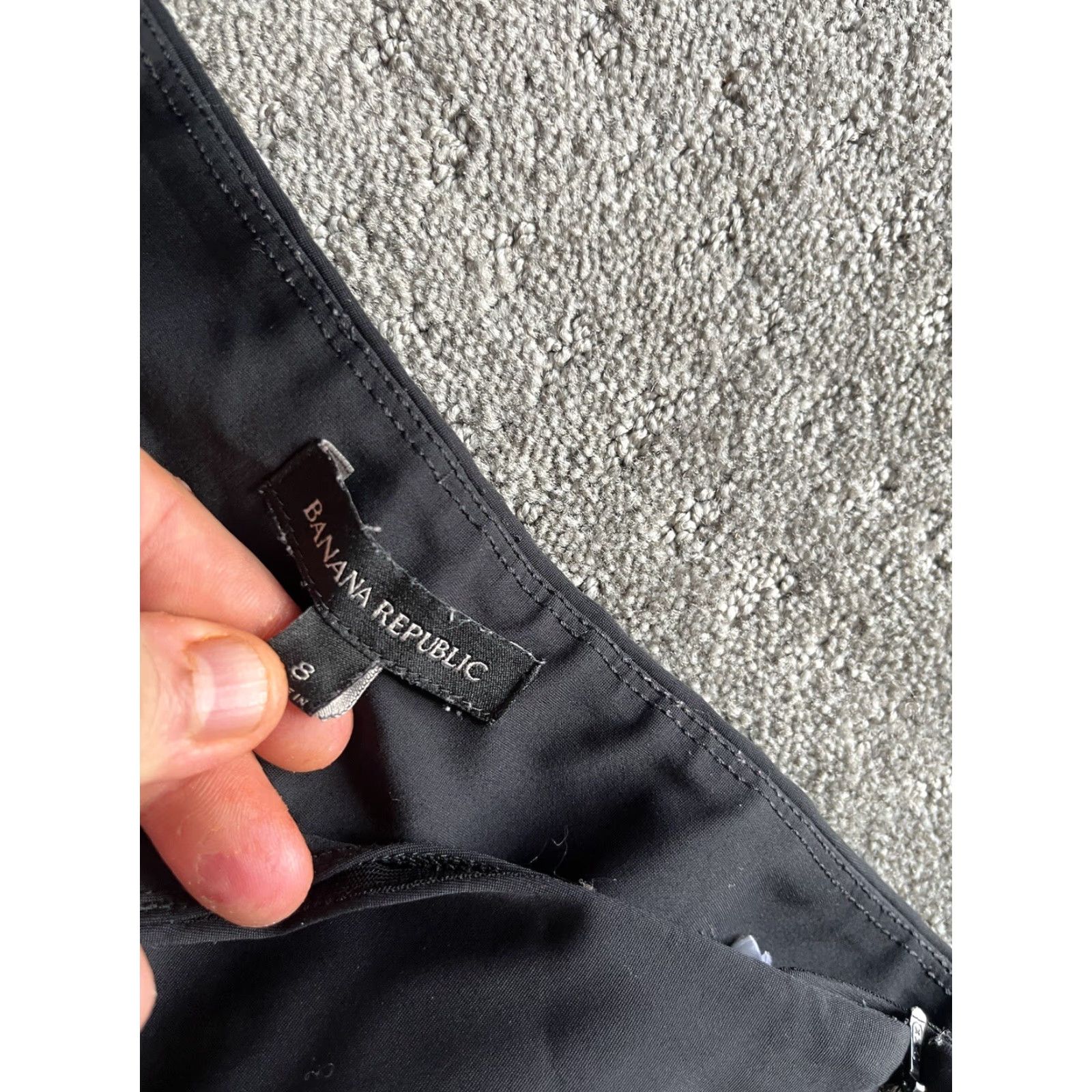 Banana Republic Banana Republic Pants Womens Black Side Zip Size 8 Solid Dress Pants Size 30" / US 8 / IT 44 - 5 Thumbnail