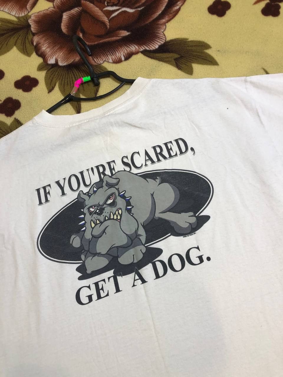 No Fear Vintage No Fear If Your Scared Get A Dog Short Sleeve tee Size US XL / EU 56 / 4 - 4 Thumbnail