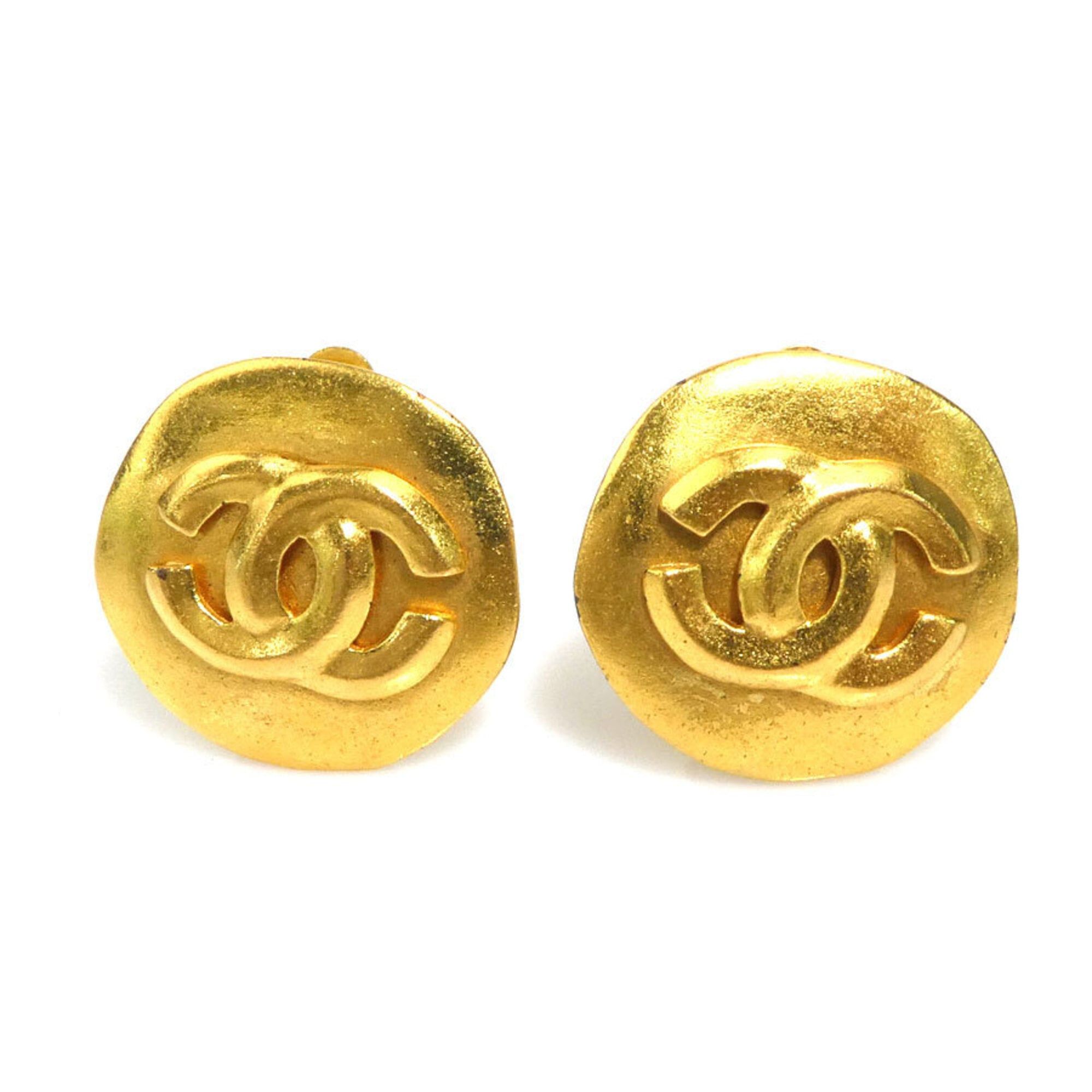 Chanel Chanel earrings, Coco Mark design, metal, gold, women's, e61890j Size ONE SIZE - 1 Thumbnail