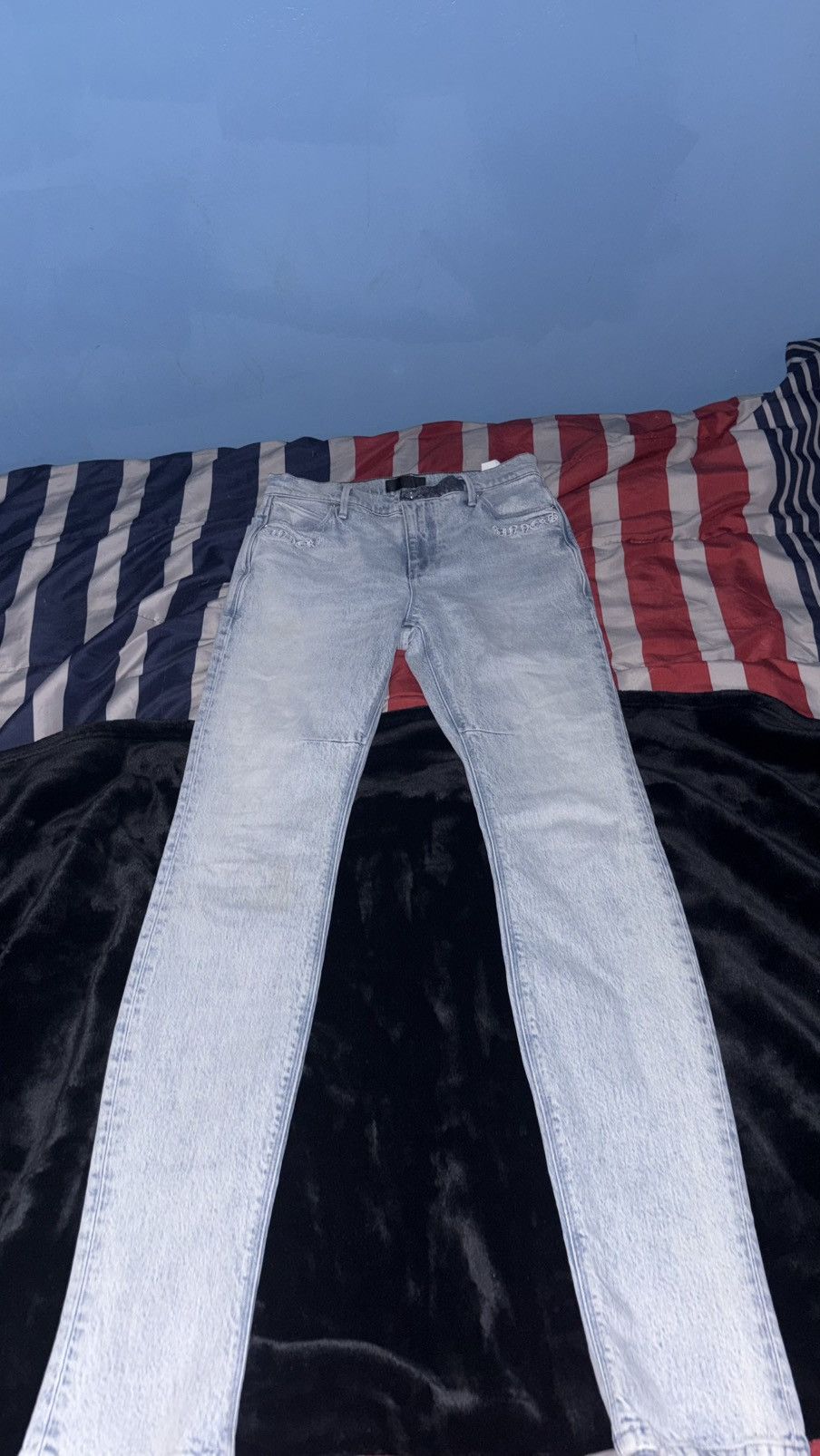 Rta RTA BRYANT SKINNY JEAN LIGHT BLUE SINNERS Size US 28 / EU 44 - 1 Thumbnail