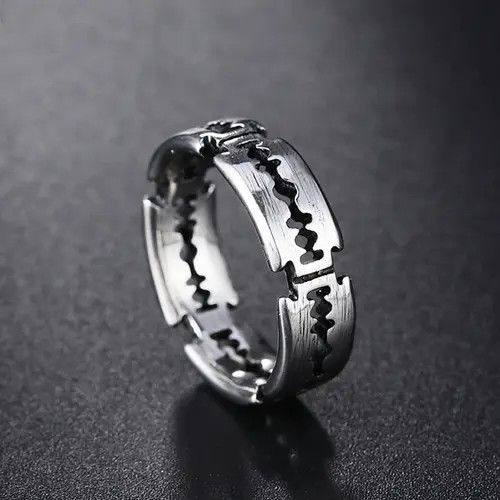 Designer × Jewelry Men Razor Blade Ring Size ONE SIZE - 2 Thumbnail