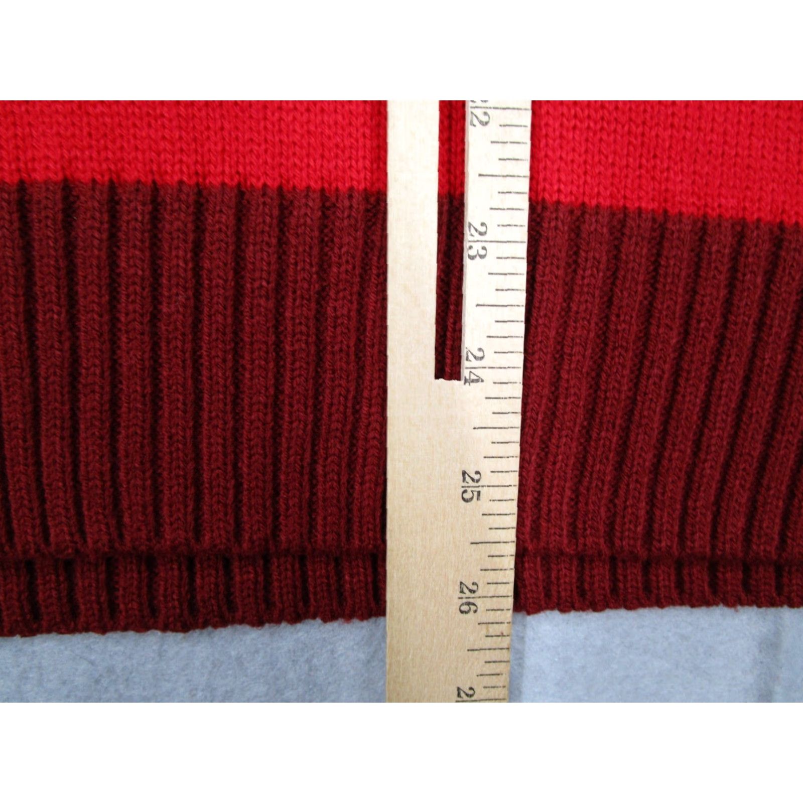 Vintage Bob Ross Mens Small Red Merry Little Christmas Crew Neck Pullover Sweater - 100% acrylic - All Seasons - Holiday Gift Size US S / EU 44-46 / 1 - 6 Thumbnail