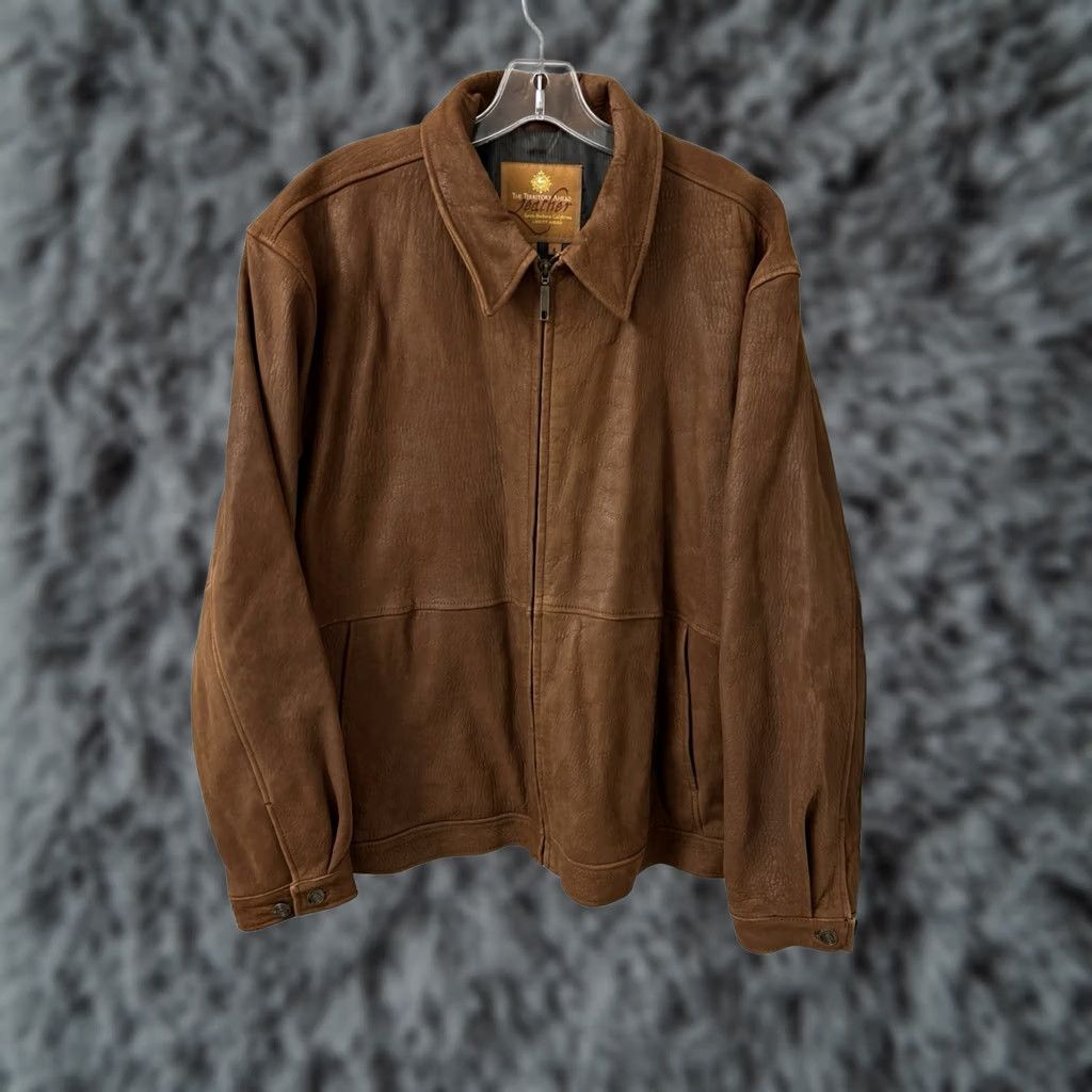 The Territory Ahead The Territory Ahead Leather Jacket Mens Large Brown Wool Lined Full Zip Bomber Size US L / EU 52-54 / 3 - 1 Thumbnail