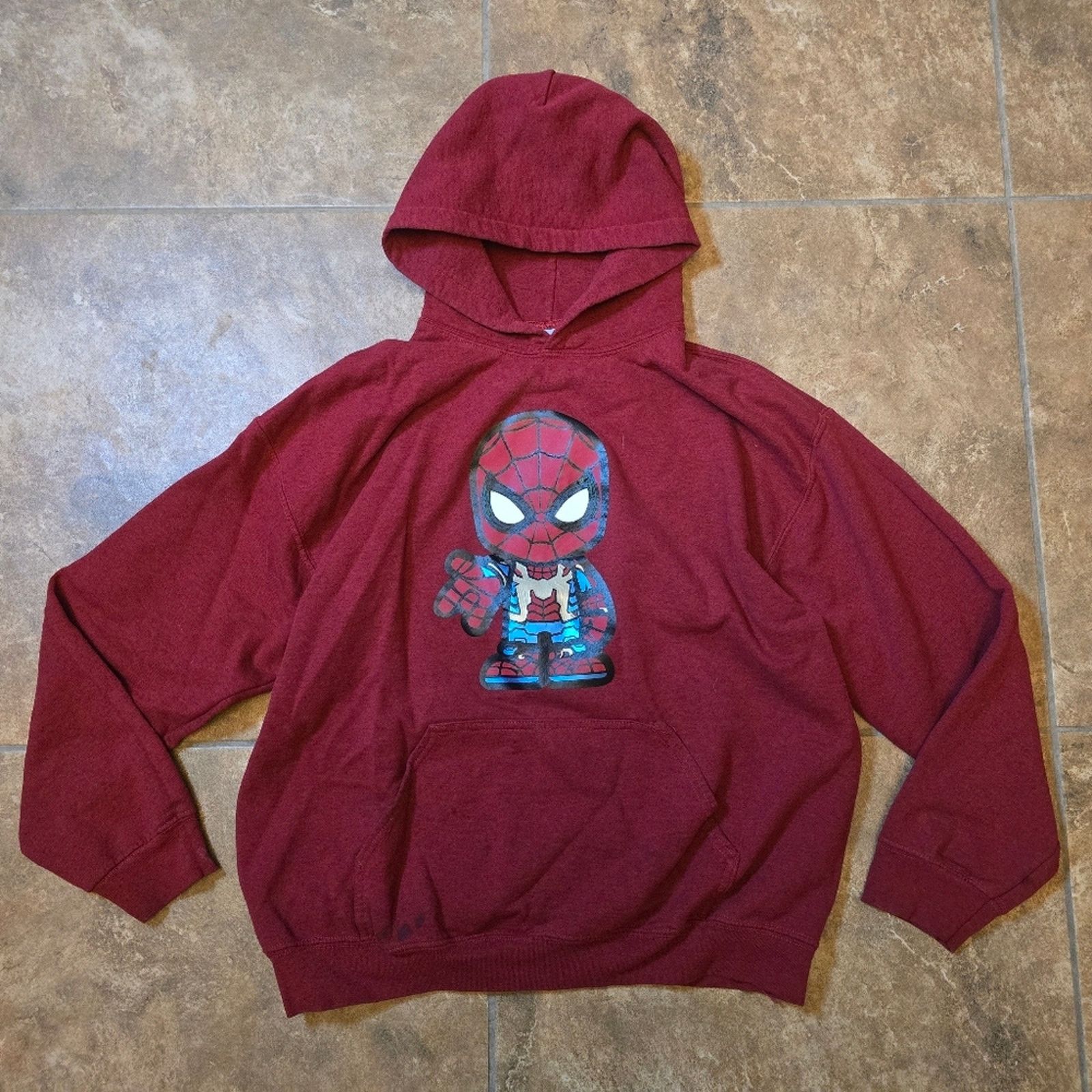 Gildan Dark Red | GILDAN | Spiderman Hoodie Size US L / EU 52-54 / 3 - 1 Thumbnail