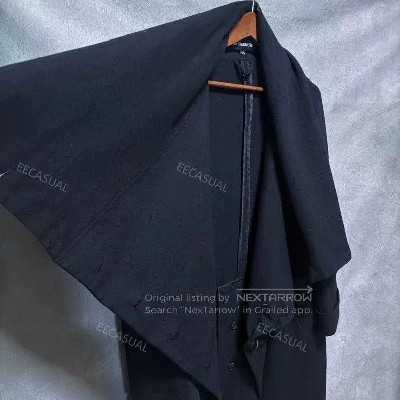 Ann Demeulemeester Black Asymmetric Double. Size US S / EU 44-46 / 1 - 5 Thumbnail