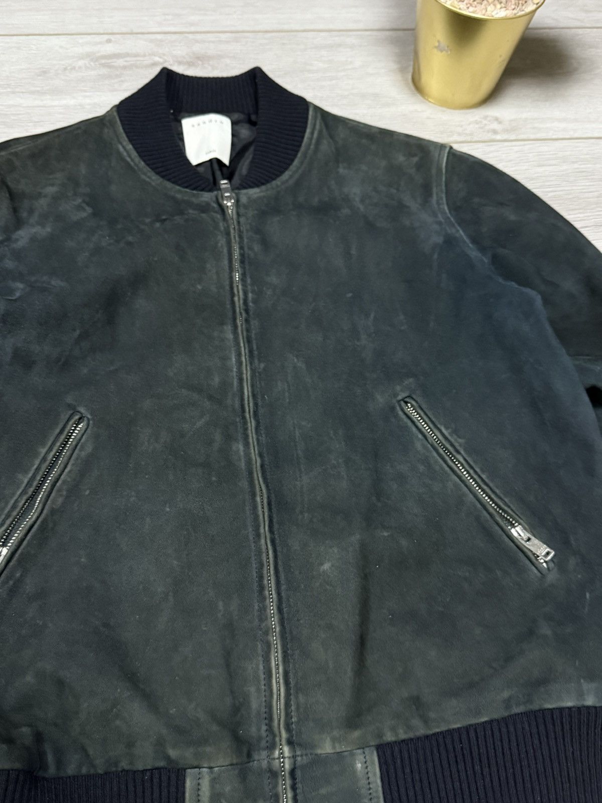Sandro Sandro leather bomber jacket zip vintage Size US L / EU 52-54 / 3 - 4 Thumbnail