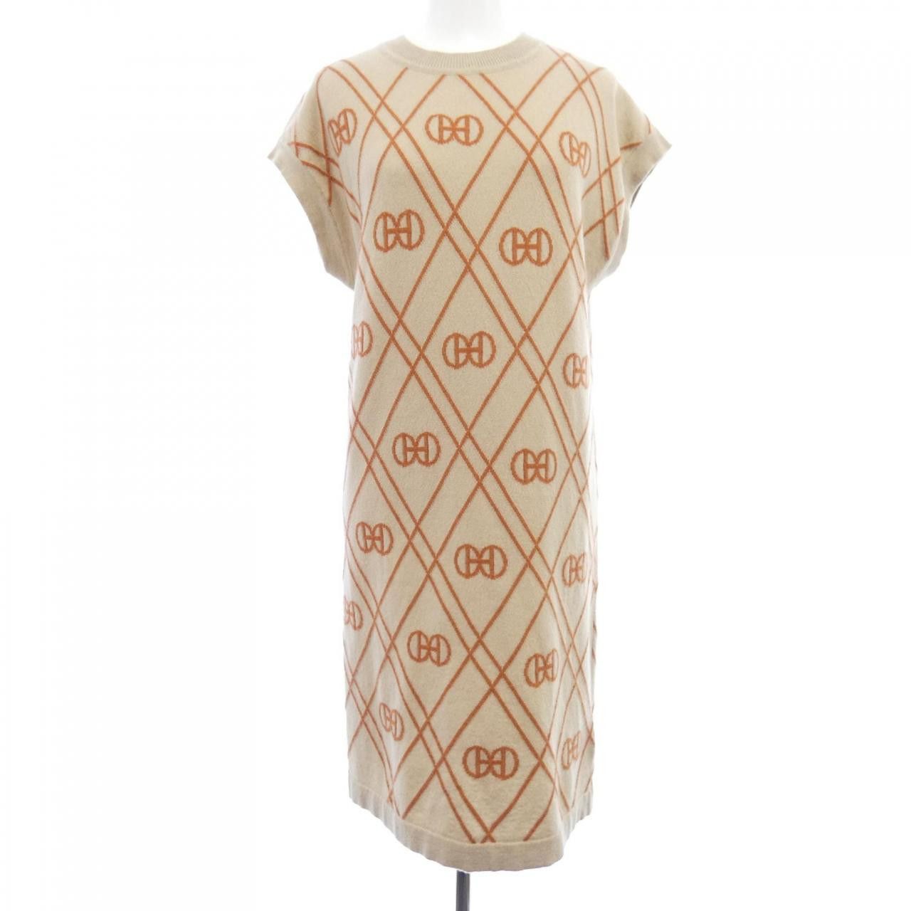 Hermes Hermes Hermès RoundH Cashmere Dress 38 Others Dresses DUTY FREE for USA Size ONE SIZE - 1 Thumbnail