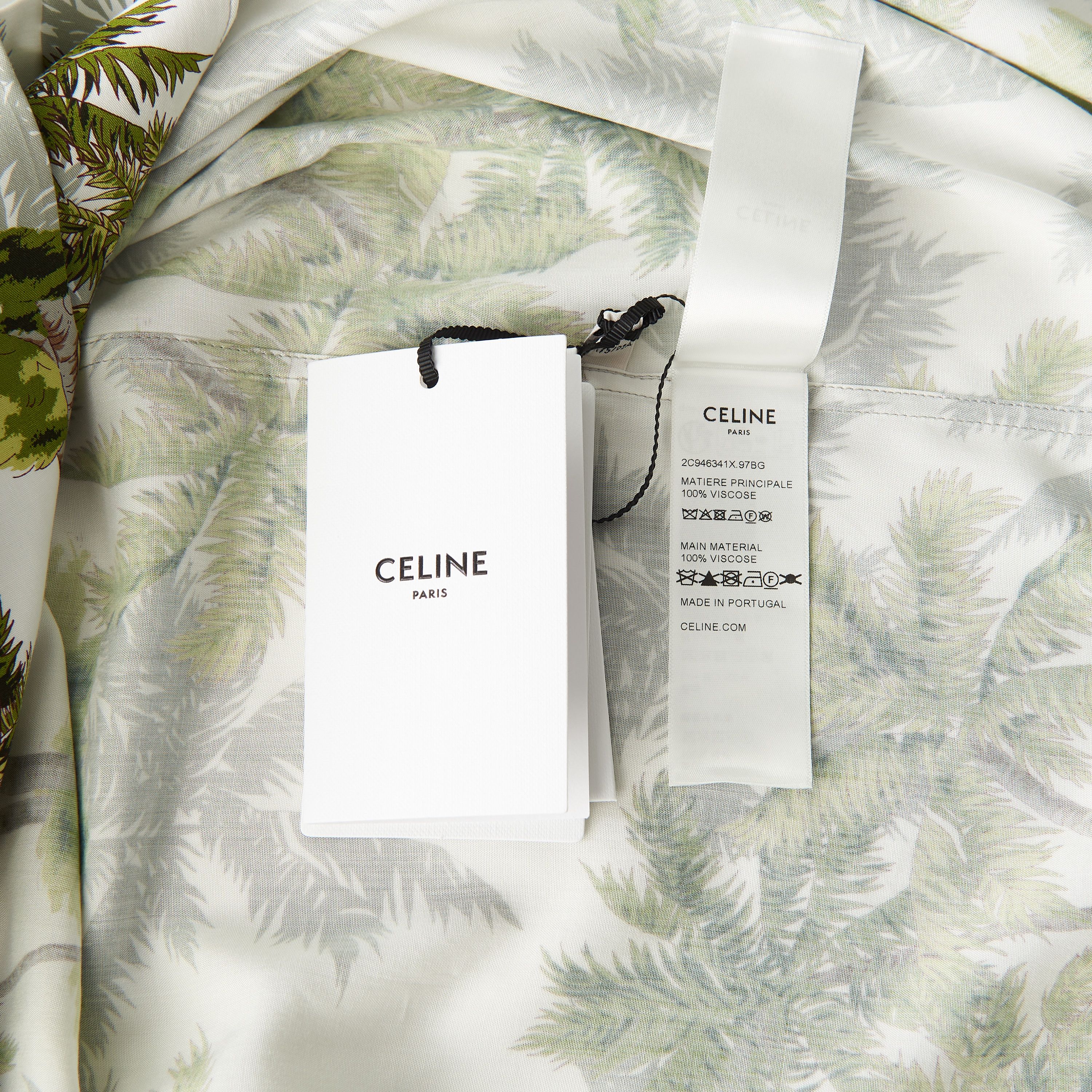 Celine Loose Hawaiian Shirt - Ombre Palm Tree Print Viscose Size US M / EU 48-50 / 2 - 10 Thumbnail