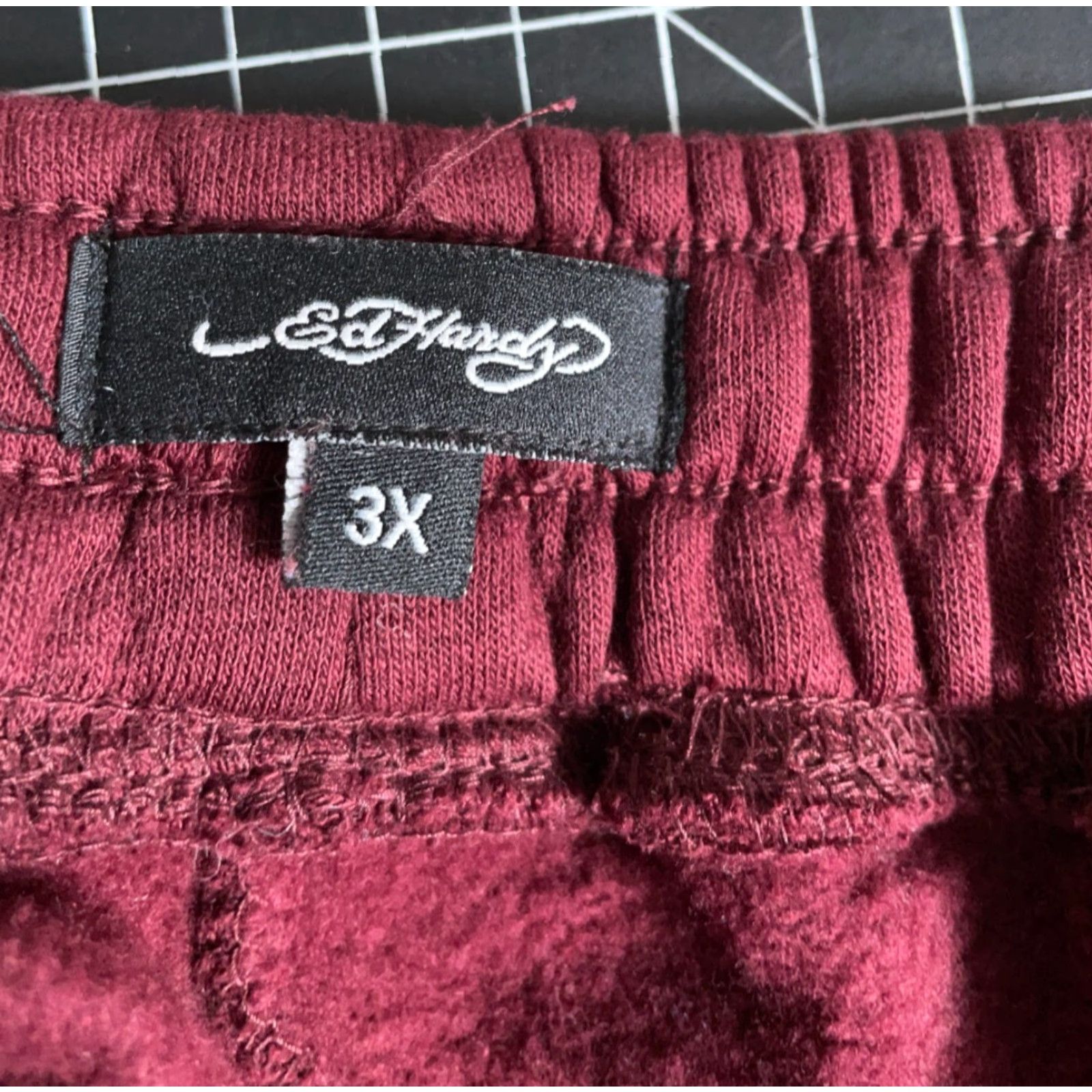 Ed Hardy Ed Hardy Wide Leg Sweatpants Women's 3X Dark Red Tiger Traditional Tattoo Unworn Size 26" / US 2 / IT 38 - 4 Thumbnail