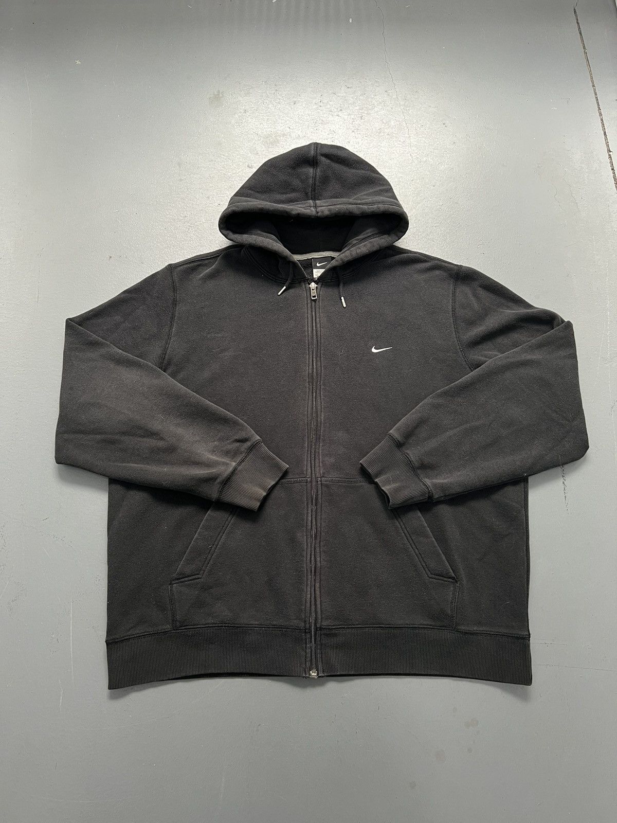 Nike × Vintage VINTAGE Y2K Nike Essential Black zip up Hoodie sweatshirt Size US XXL / EU 58 / 5 - 1 Thumbnail