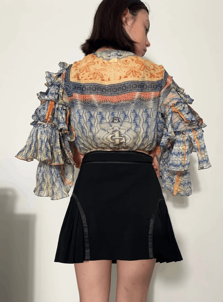 Jean Paul Gaultier Jean Paul Gaultier Top Mesh Blouses Shirt Print Soleil Size L / US 10 / IT 46 - 9 Thumbnail