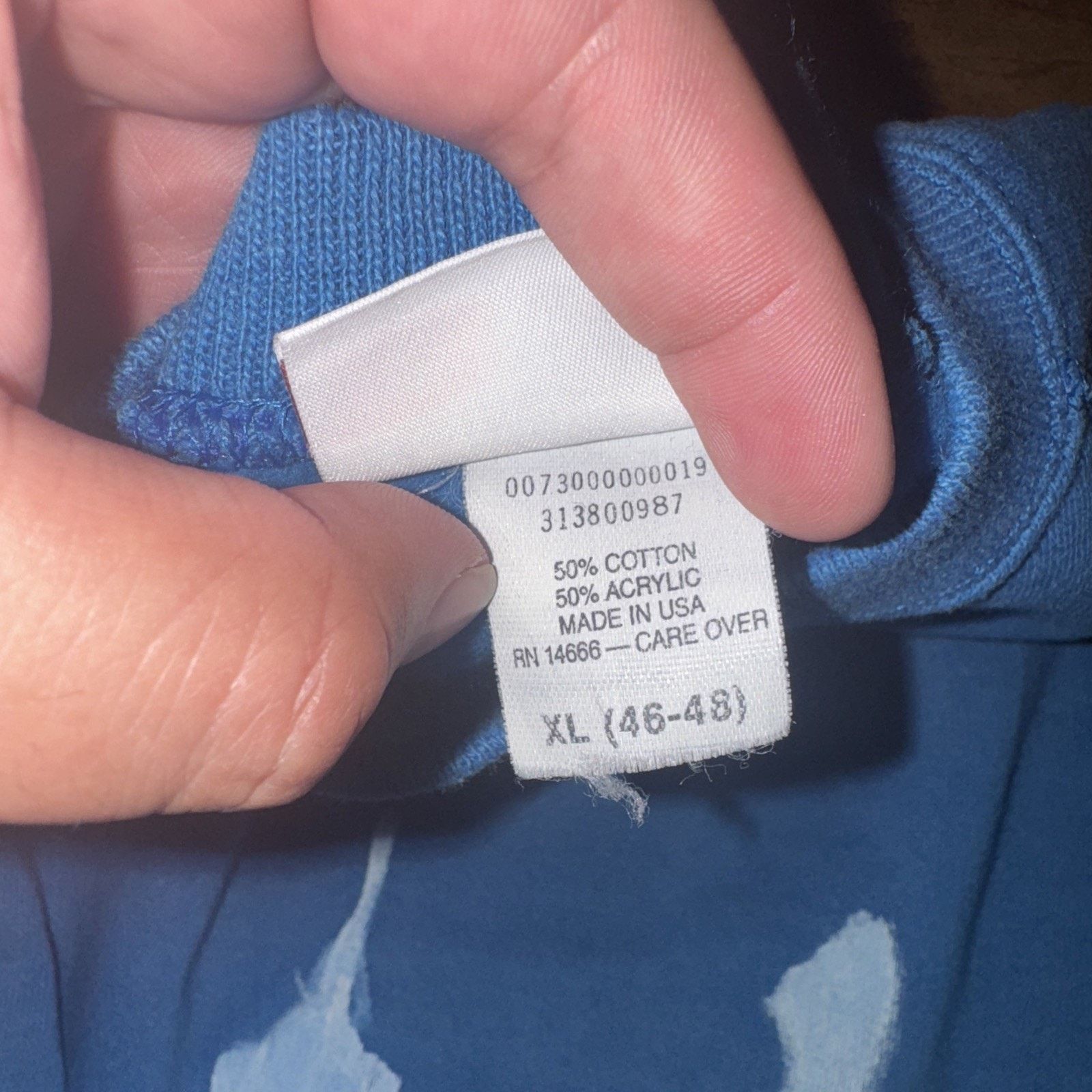 Vintage Bassett-Walker Sweatshirt Blue With Hand Painted Swan XL Size US XL / EU 56 / 4 - 4 Thumbnail