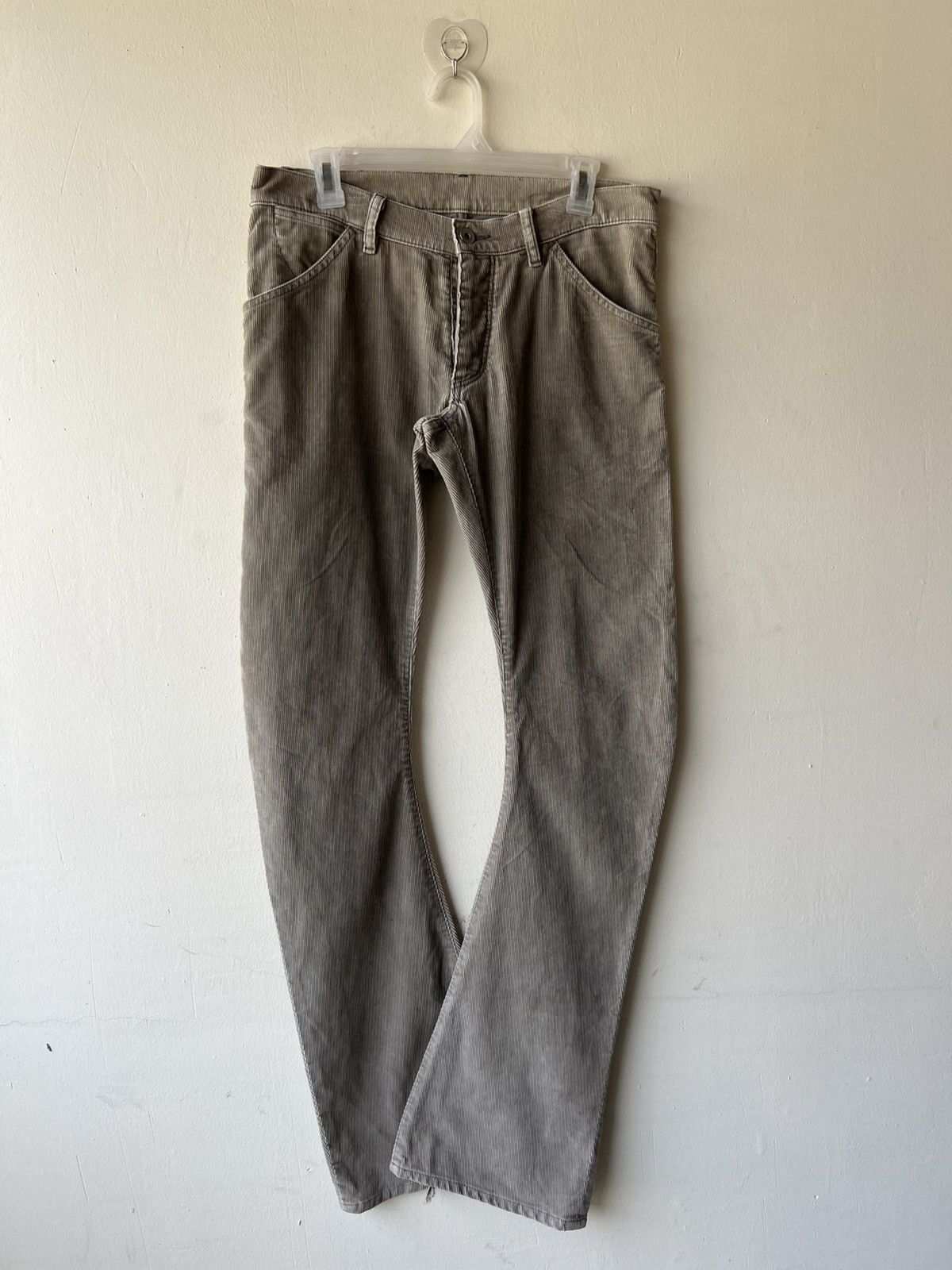 Kazuyuki Kumagai Attachment Attachment Japan Faded Stains Corduroy Bootcut Jeans Size US 30 / EU 46 - 2 Thumbnail