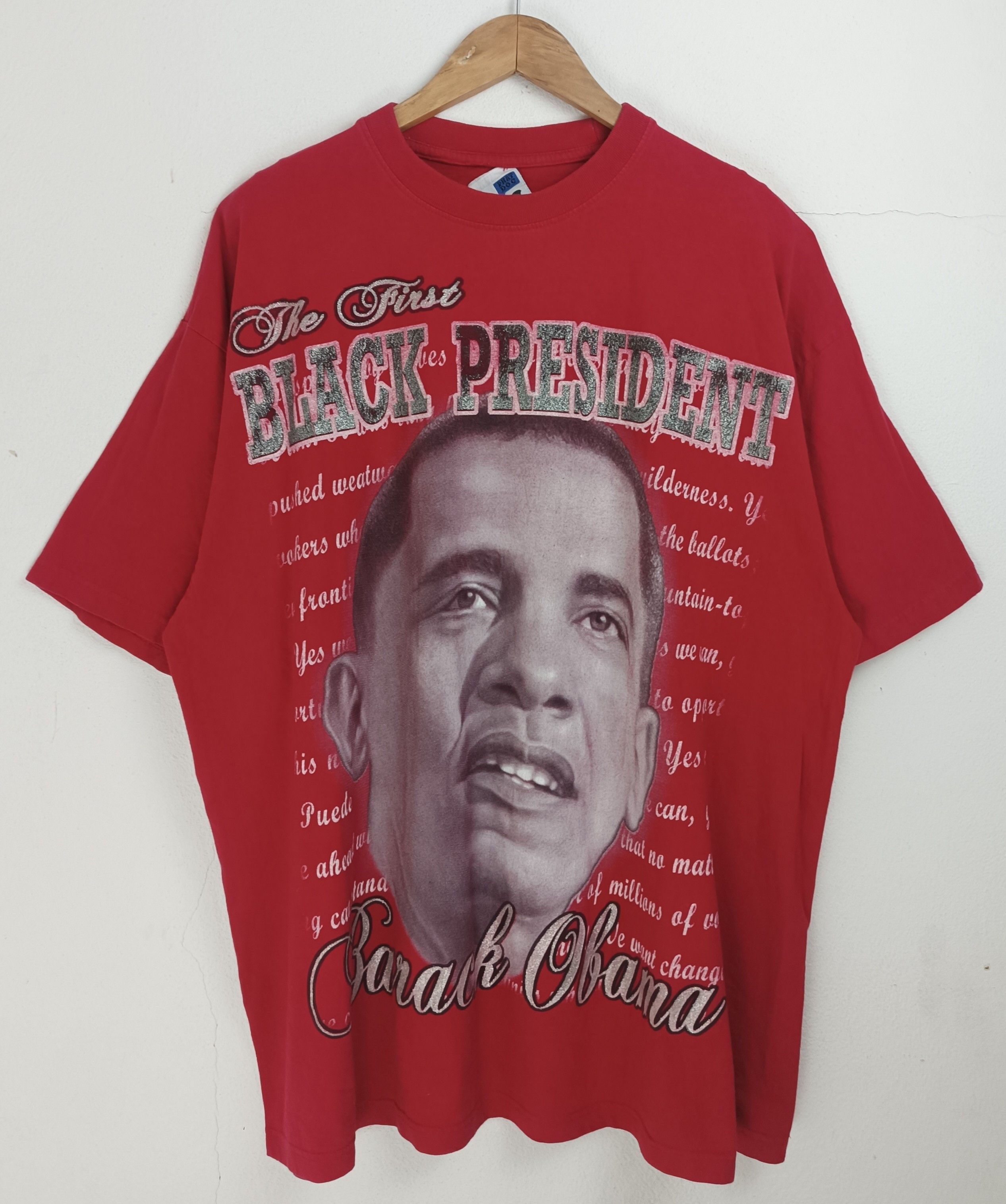 Vintage VINTAGE 2008 THE FIRST BLACK PRESIDENT OBAMA VERY RARE PIECE Size US XXL / EU 58 / 5 - 3 Thumbnail