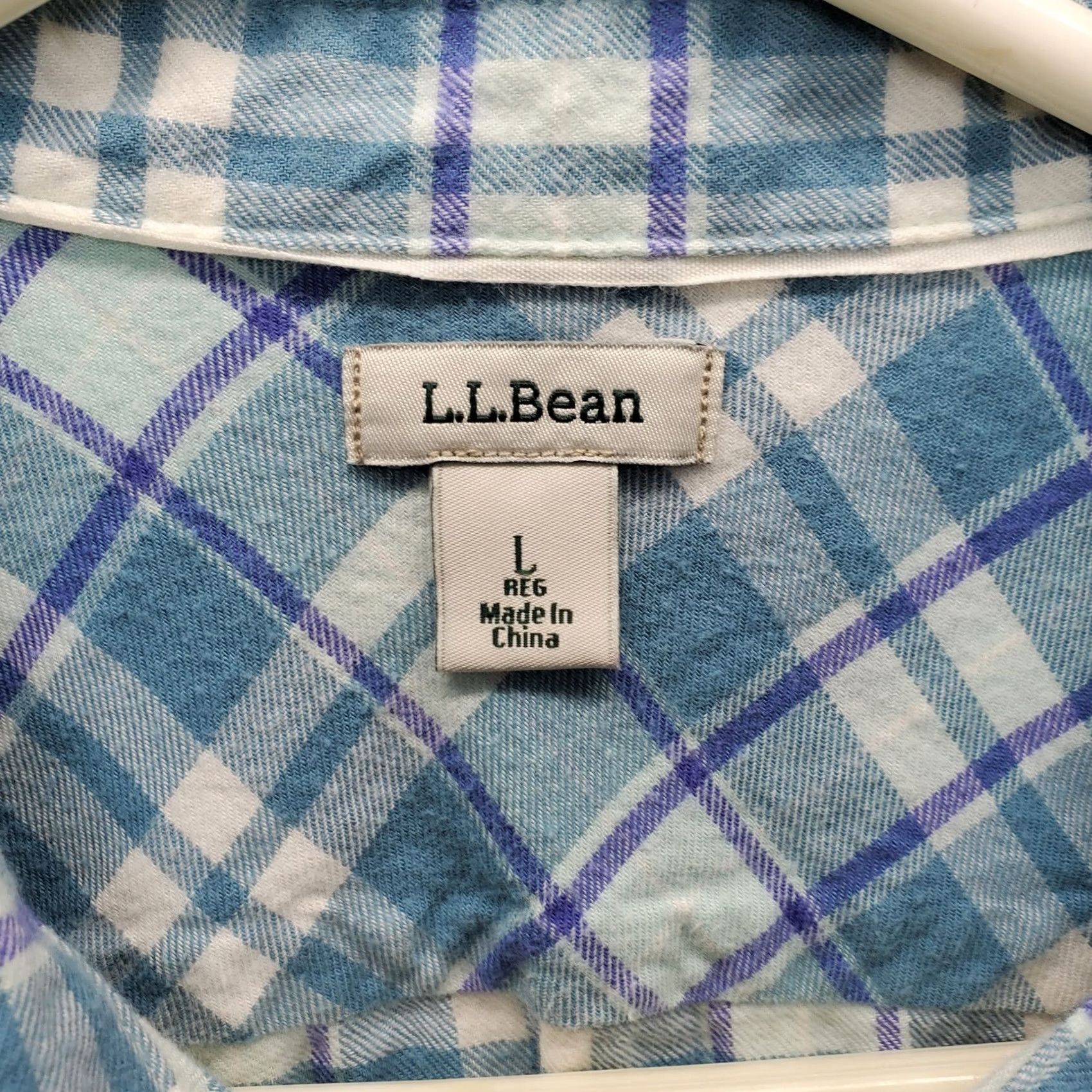 Vintage L.L. Bean Flannel Shirt Womens L Multi Plaid Long Sleeve Button-Up Shirt-L Womens L Plaid Lightweight Gift? Size L / US 10 / IT 46 - 6 Thumbnail